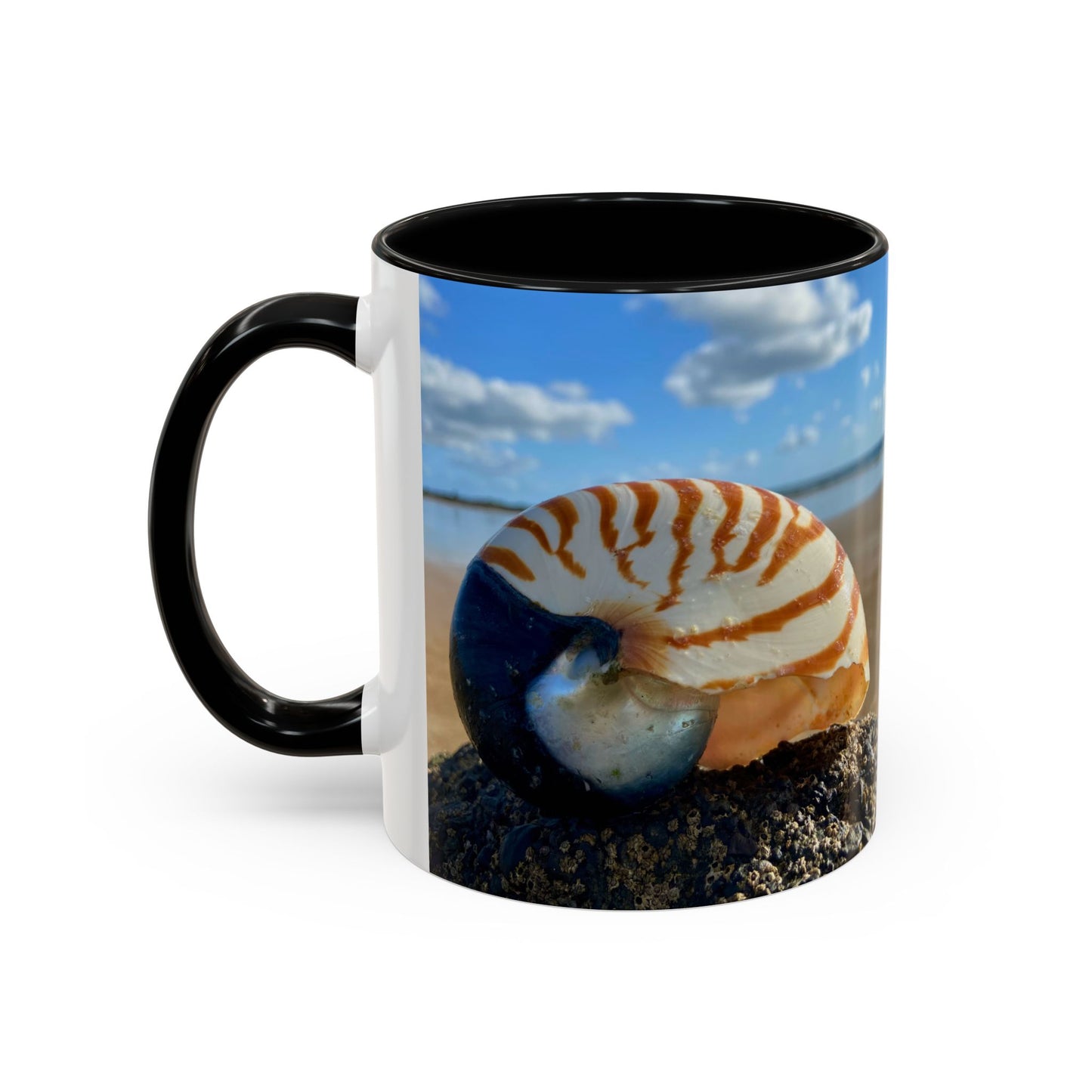 Beach-Inspired Accent Coffee Mug - 'Purposely Wandering' Design