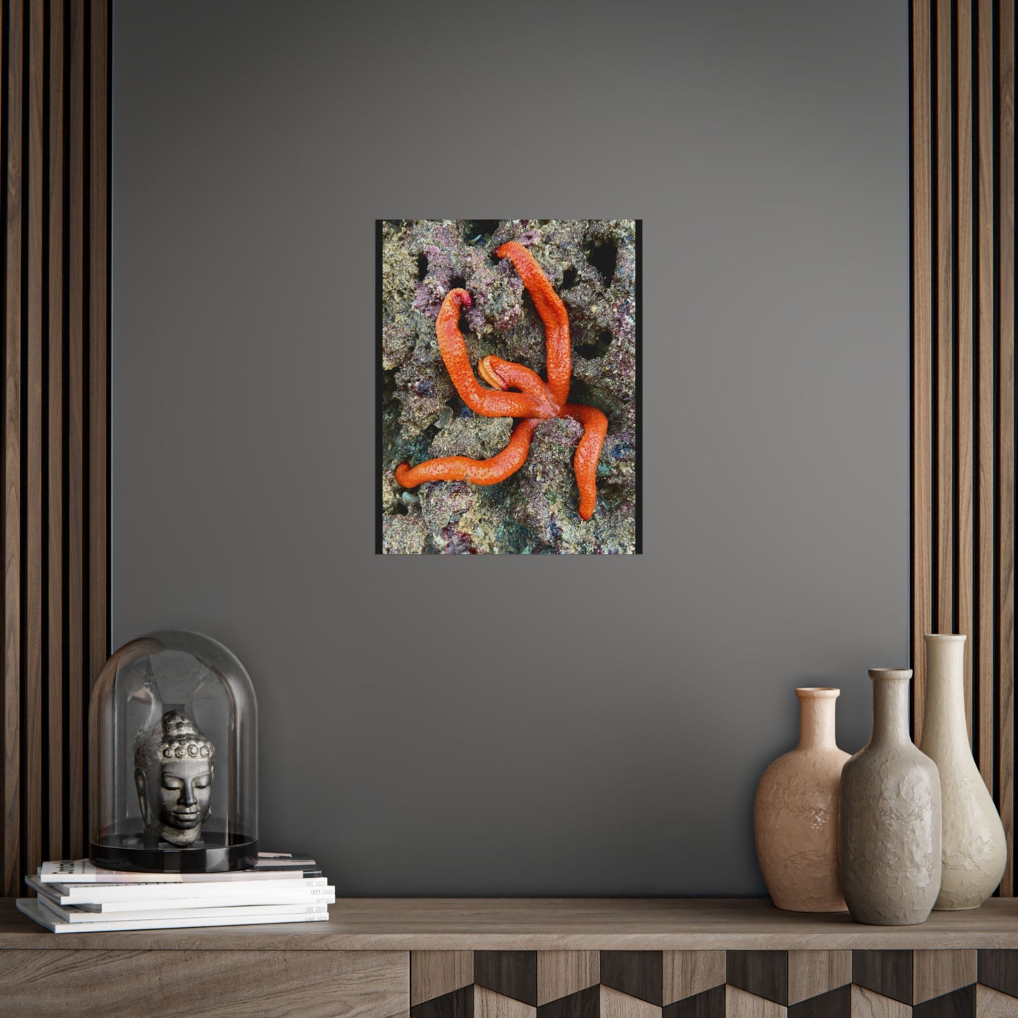 Vibrant Sea Star Unframed Poster | Ocean Wall Art for Nature Lovers