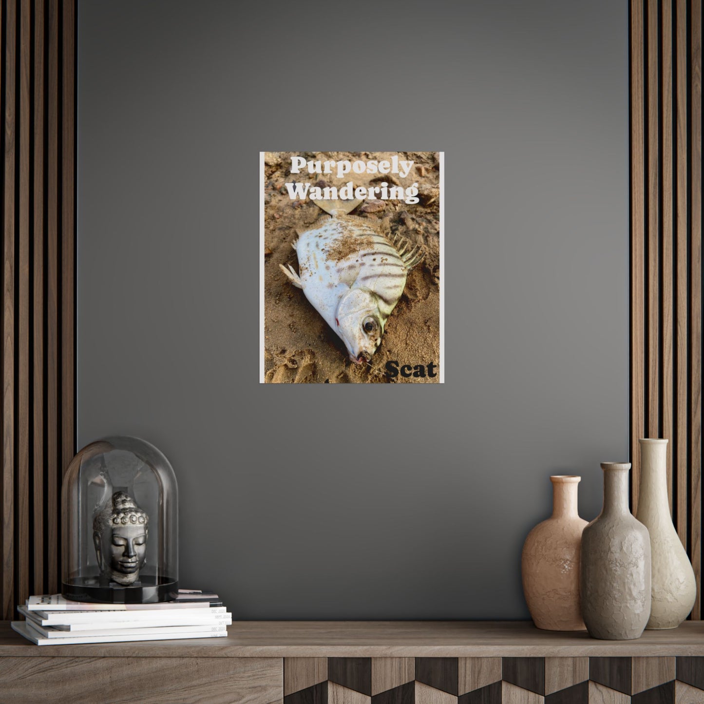Purposely Wandering Fish Art Poster - Unique Home Decor for Nature Lovers