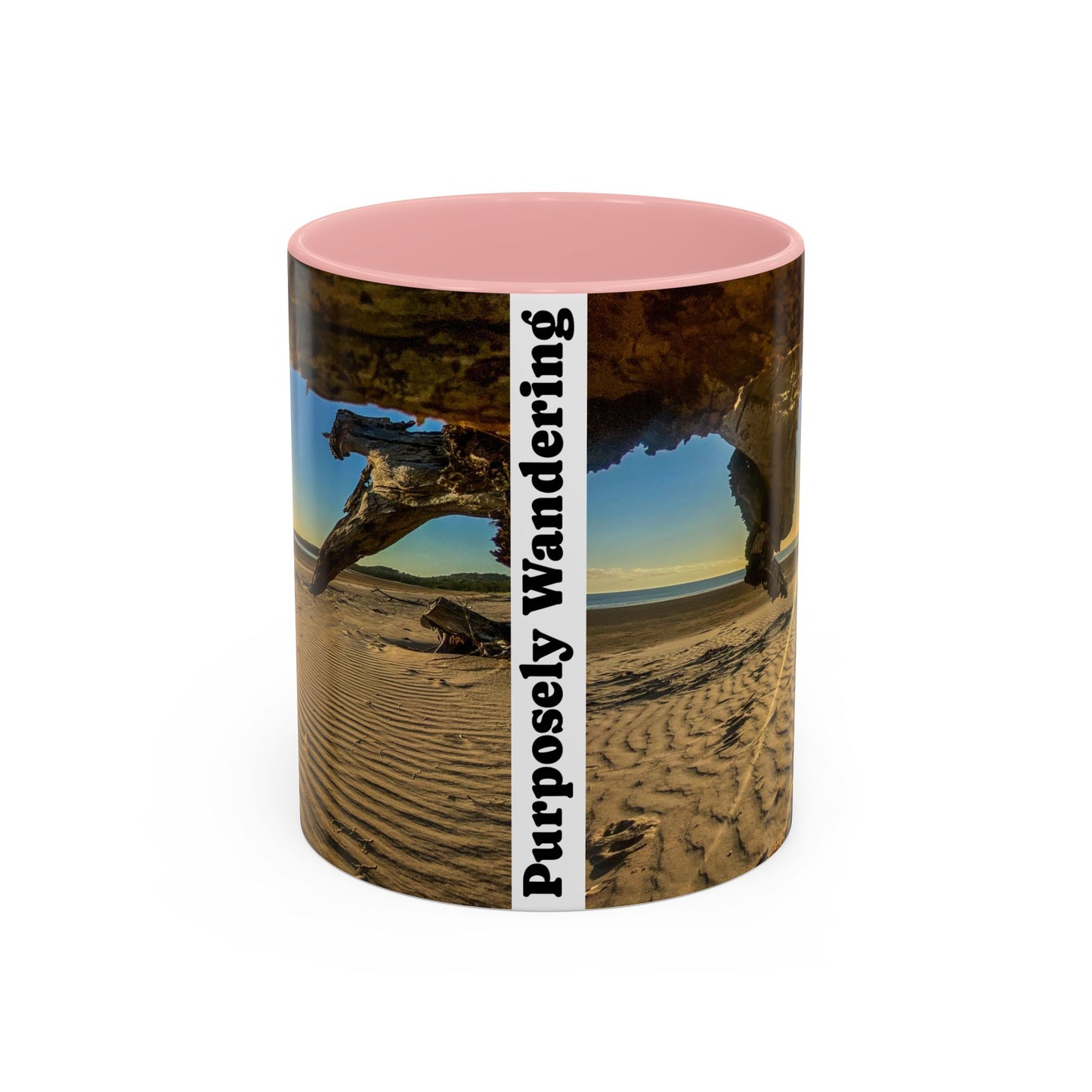 Purposely Wandering Accent Coffee Mug - Coastal Adventure Design - Perfect Gift for Nature Lovers