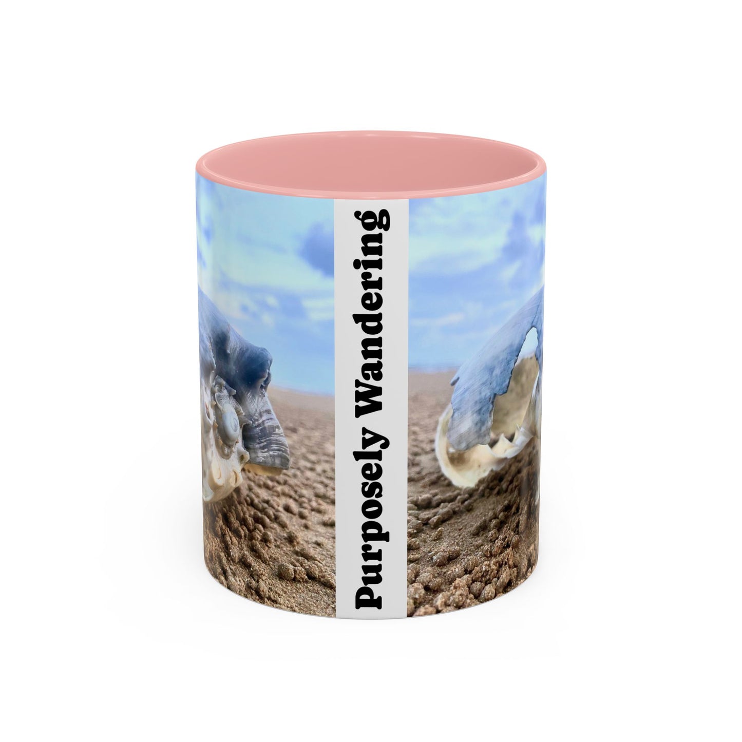 Purposely Wandering Shell Coffee Mug - Beach Vibes | Perfect Gift for Nature Lovers