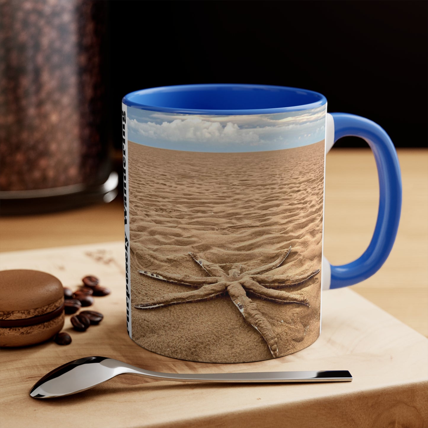 Purposely Wandering 11oz Colorful Accent Mug - Beach Vibes for Adventure Lovers