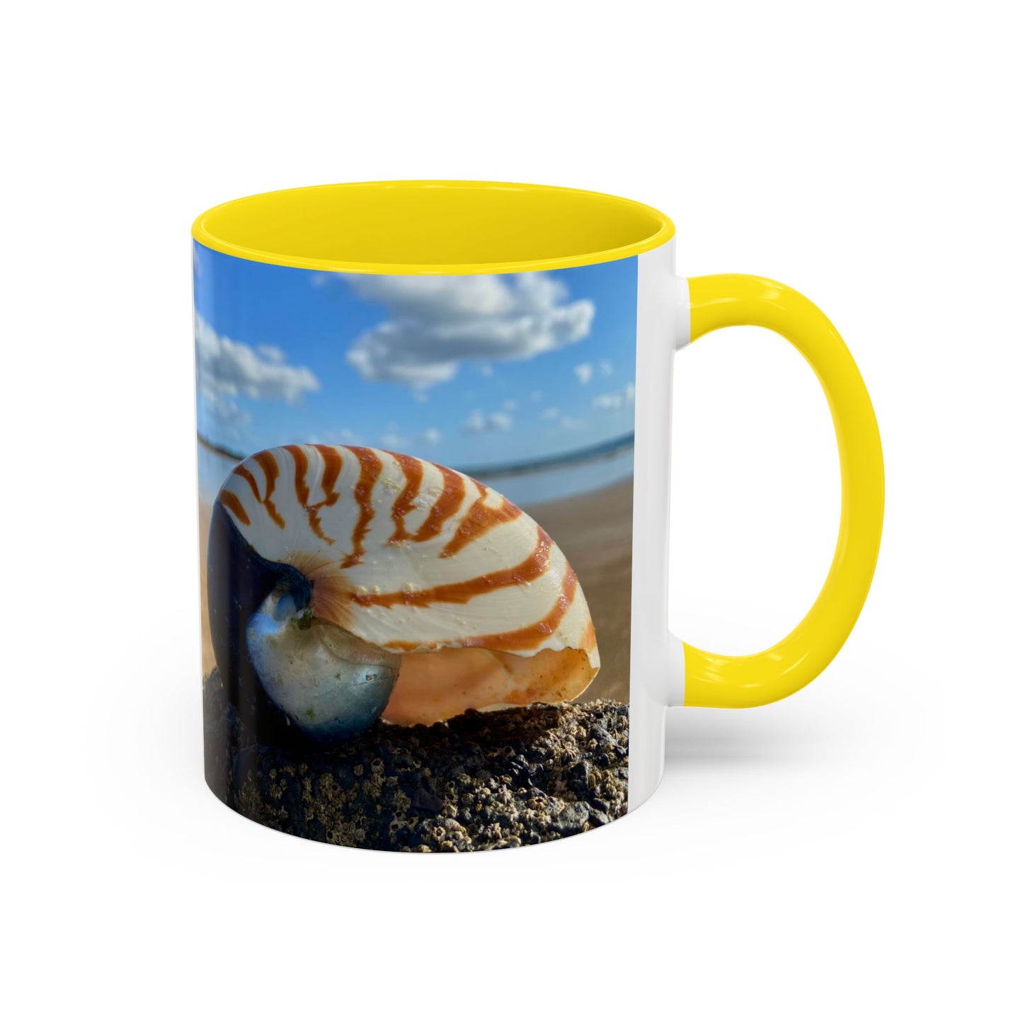 Beach-Inspired Accent Coffee Mug - 'Purposely Wandering' Design