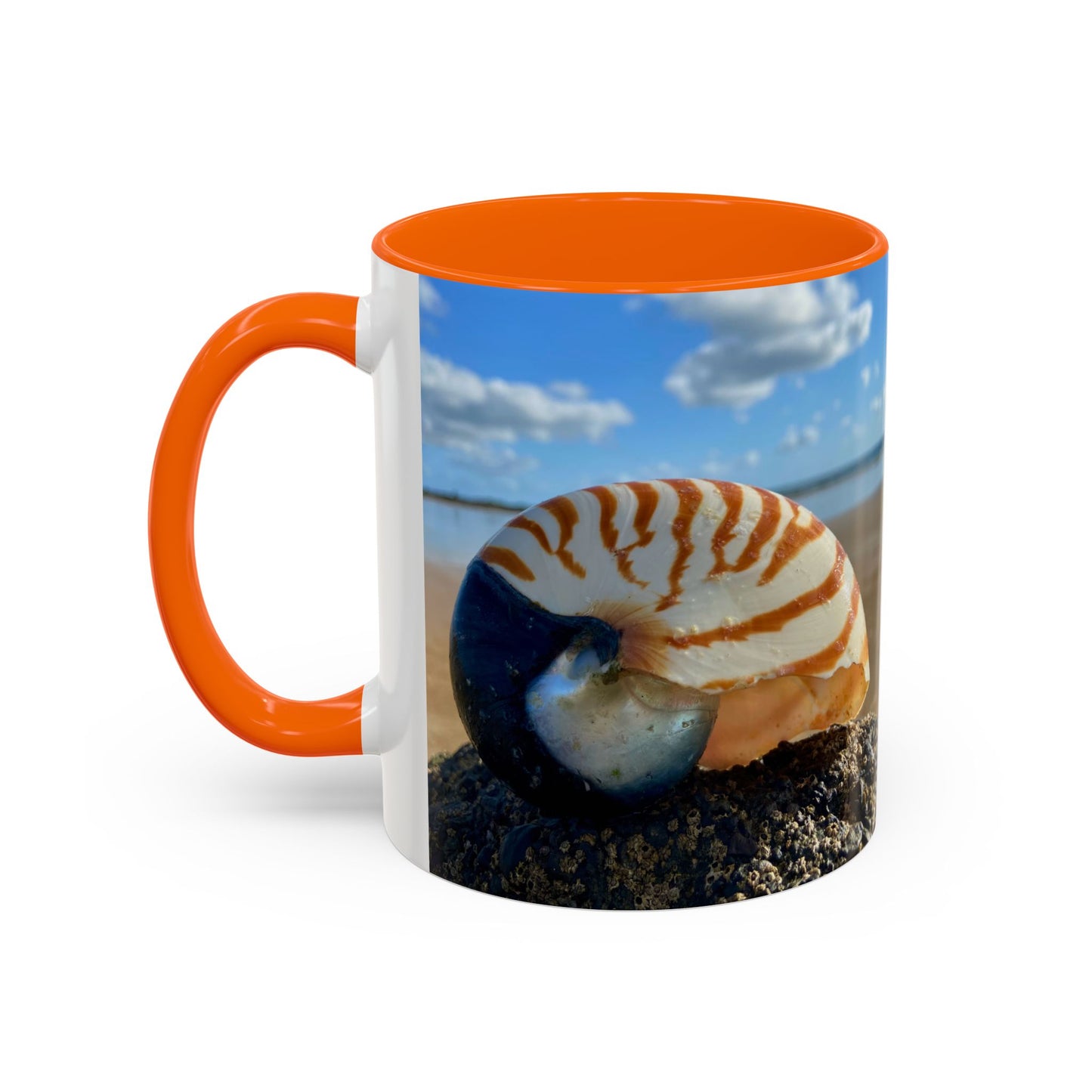 Beach-Inspired Accent Coffee Mug - 'Purposely Wandering' Design