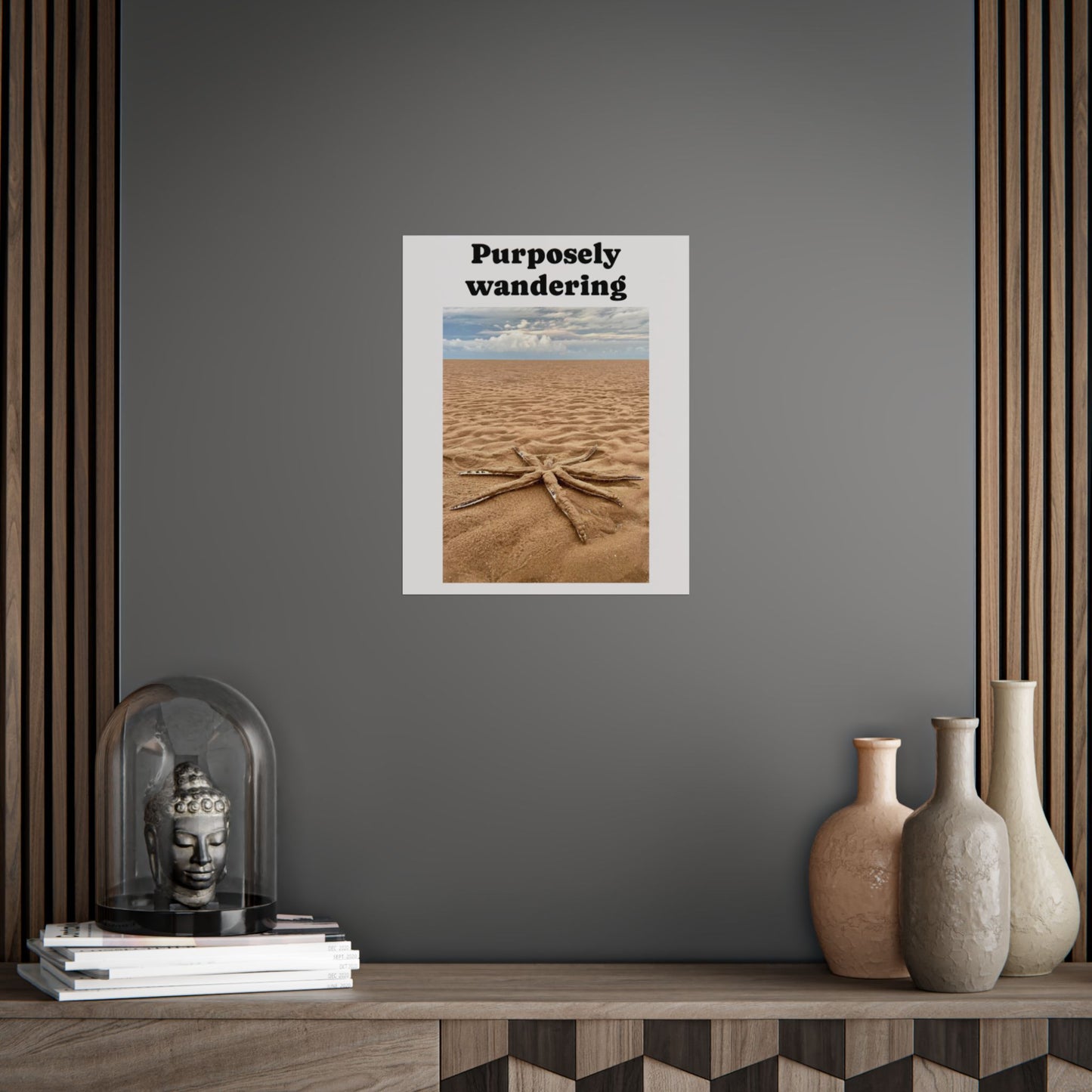 Purposeful Wandering Unframed Poster - Minimalist Wall Art for Beach Vibes