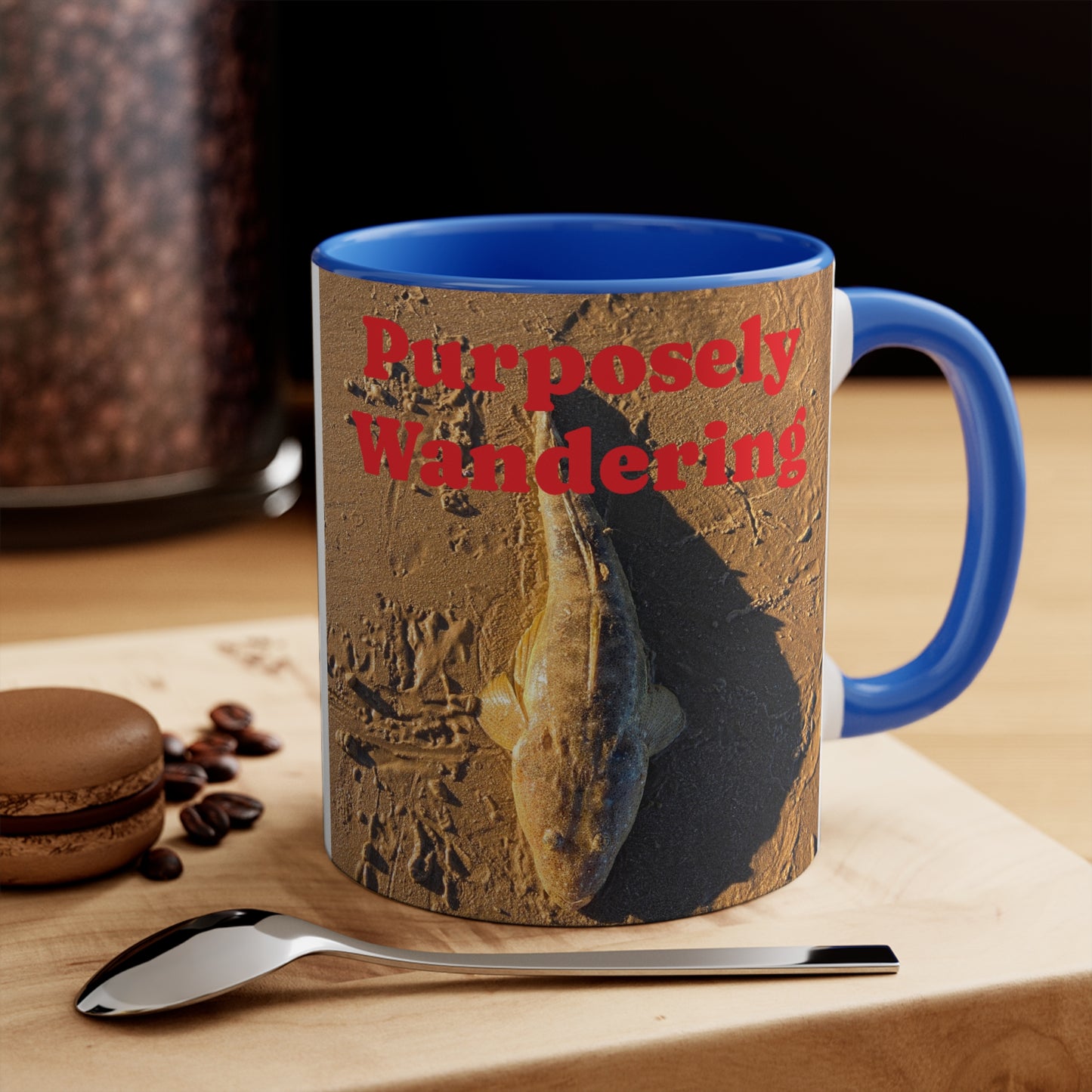 Fishing range- AUD PRINT Colorful Accent Mugs, 11oz