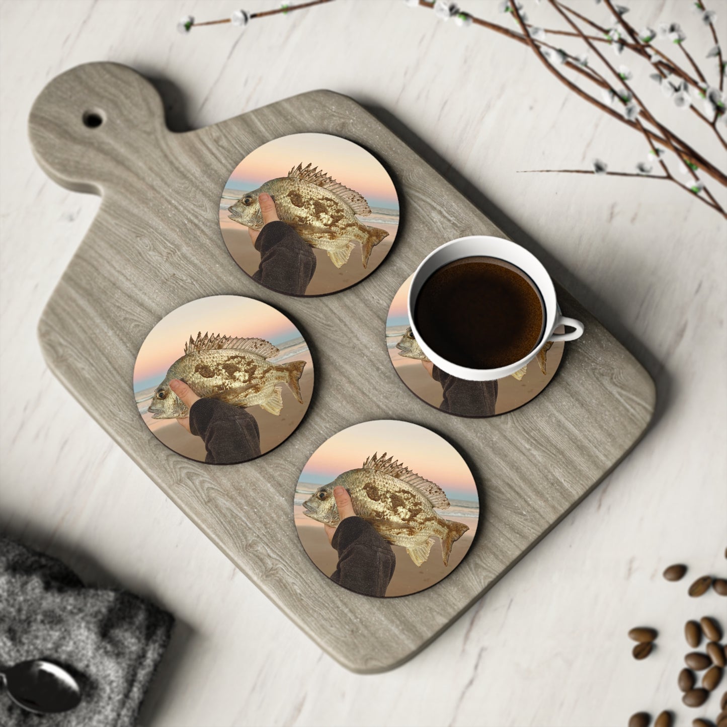 Fishing range- AUD PRINT Coasters