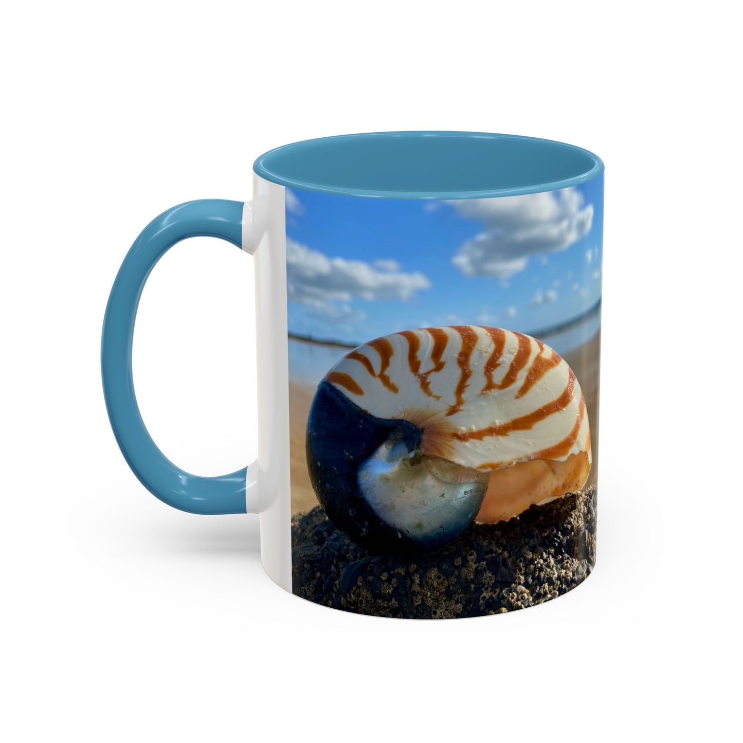 Beach-Inspired Accent Coffee Mug - 'Purposely Wandering' Design
