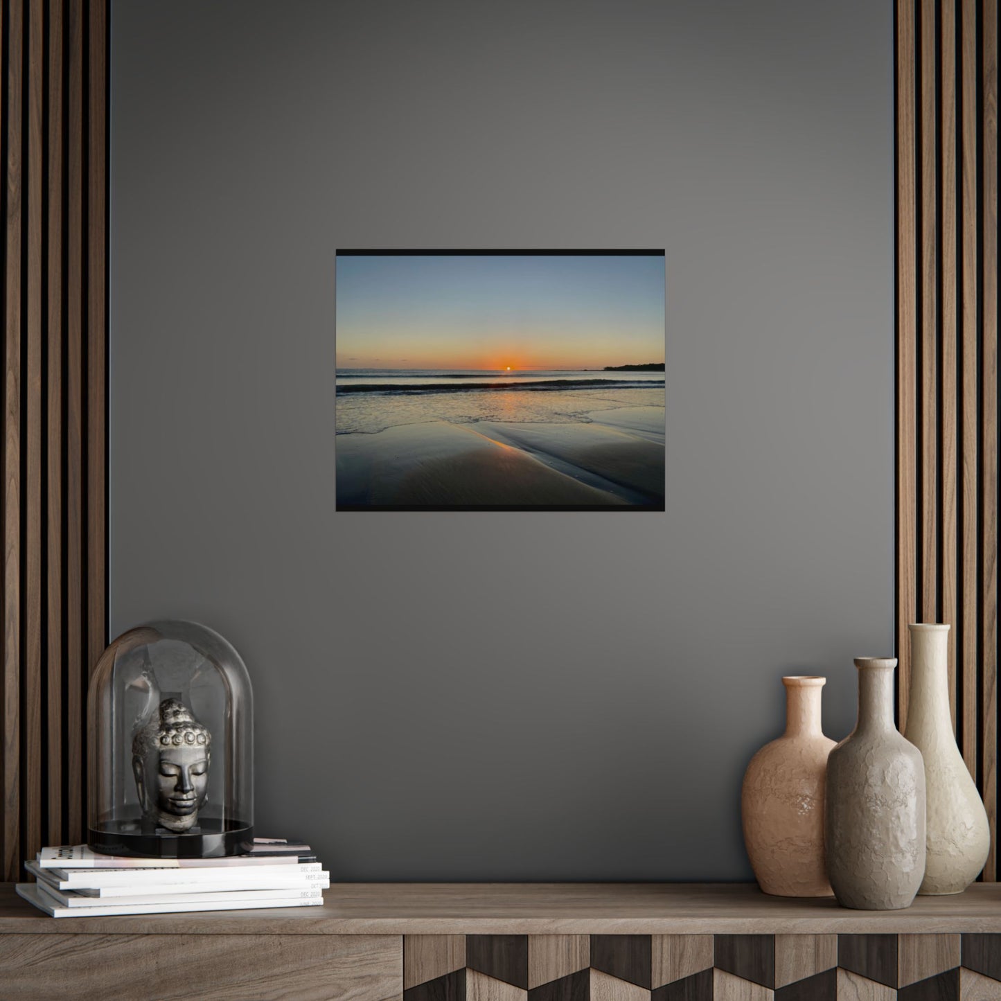 Serene Beach Sunrise Unframed Poster - Perfect for Home Decor and Relaxation