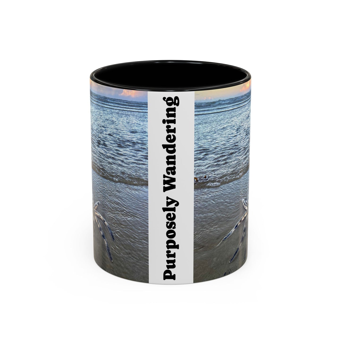 Purposely Wandering Accent Coffee Mug - 11oz & 15oz Ocean Vibe Mug for Beach Lovers