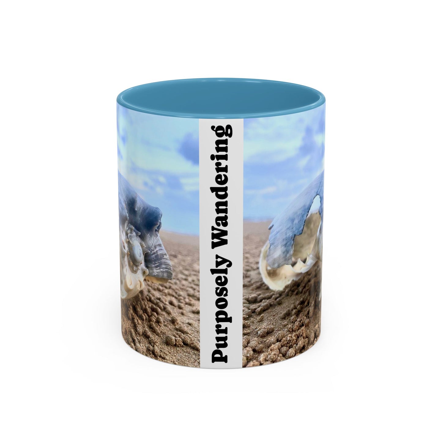 Purposely Wandering Shell Coffee Mug - Beach Vibes | Perfect Gift for Nature Lovers