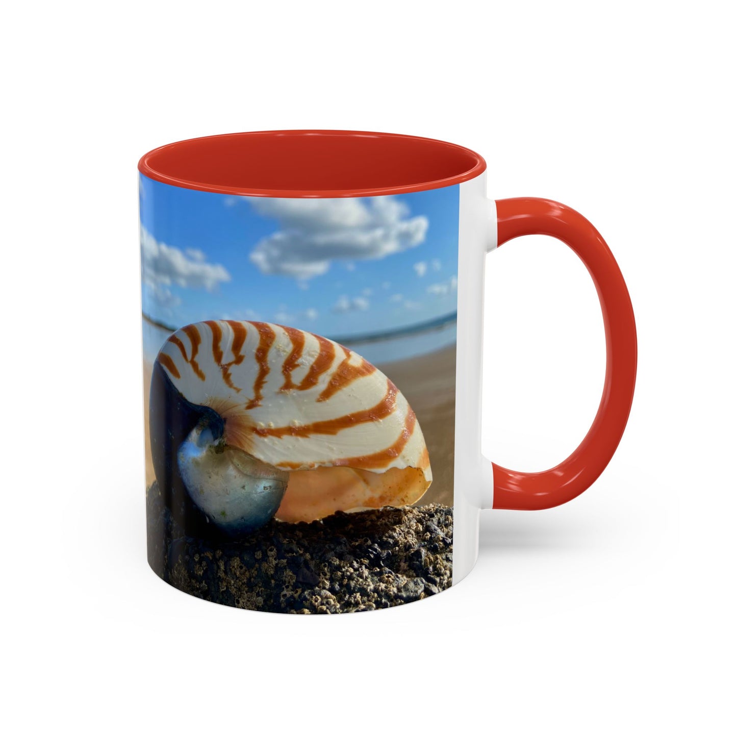 Beach-Inspired Accent Coffee Mug - 'Purposely Wandering' Design