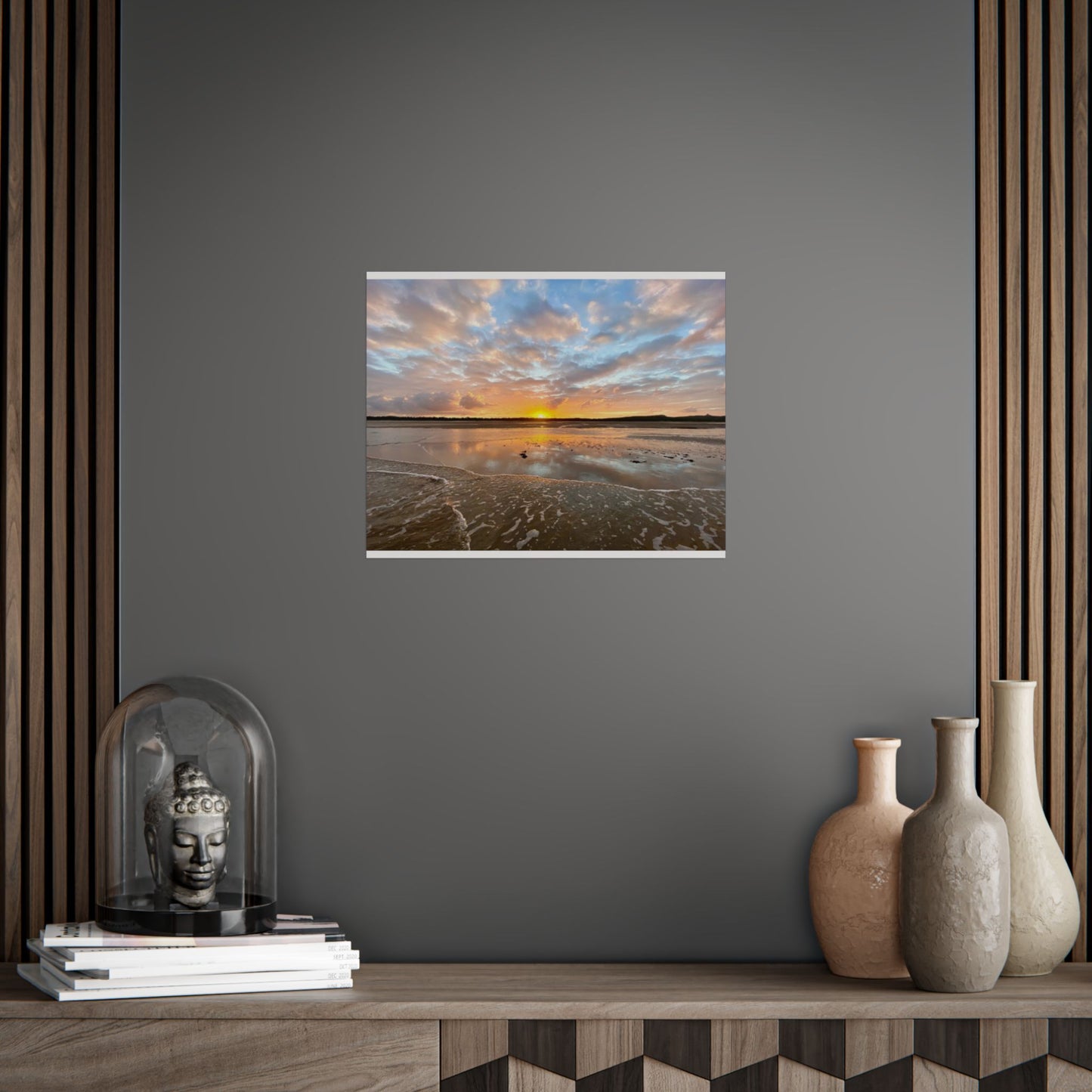 Serene Sunset Unframed Poster - Beach Vibes Wall Art for Nature Lovers