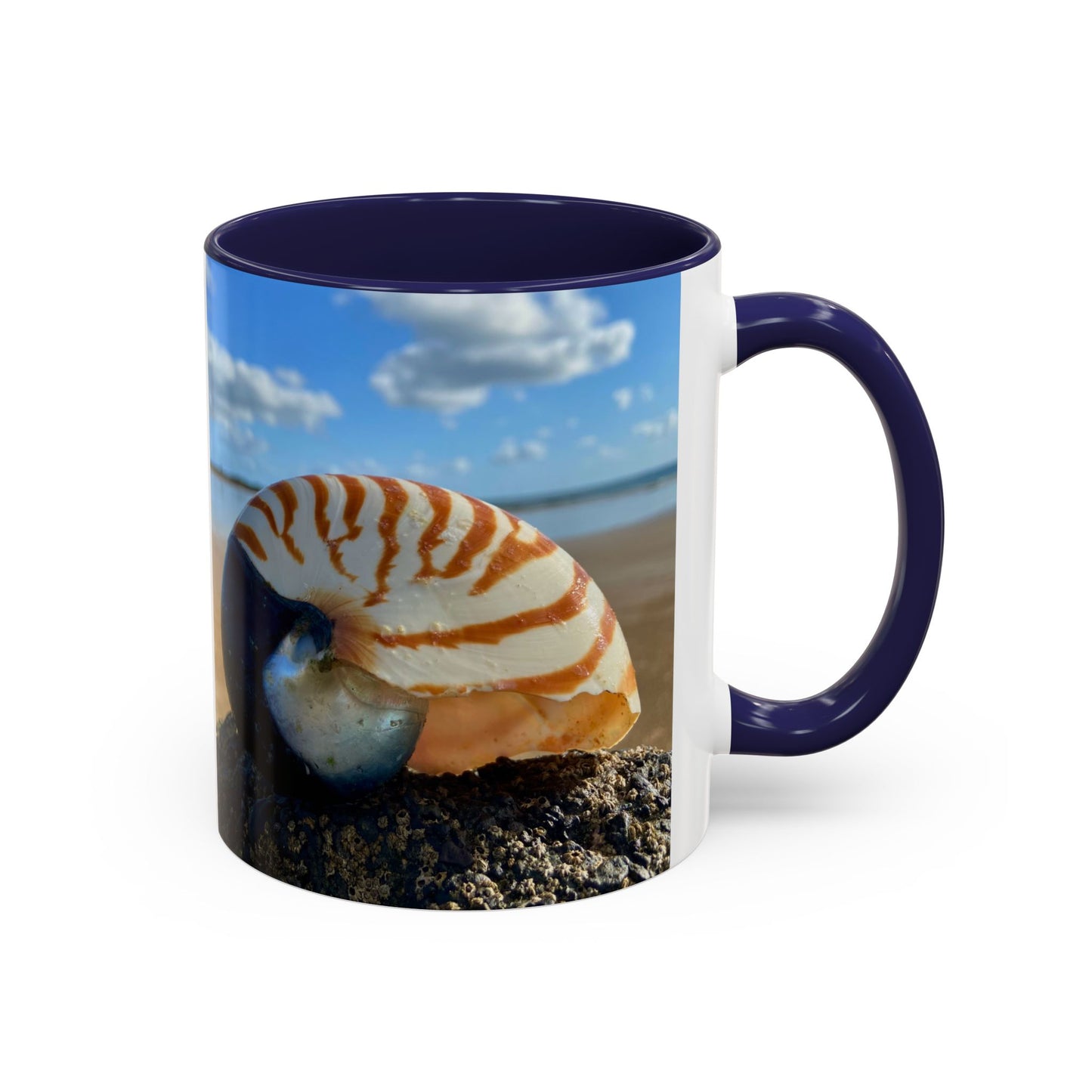 Beach-Inspired Accent Coffee Mug - 'Purposely Wandering' Design