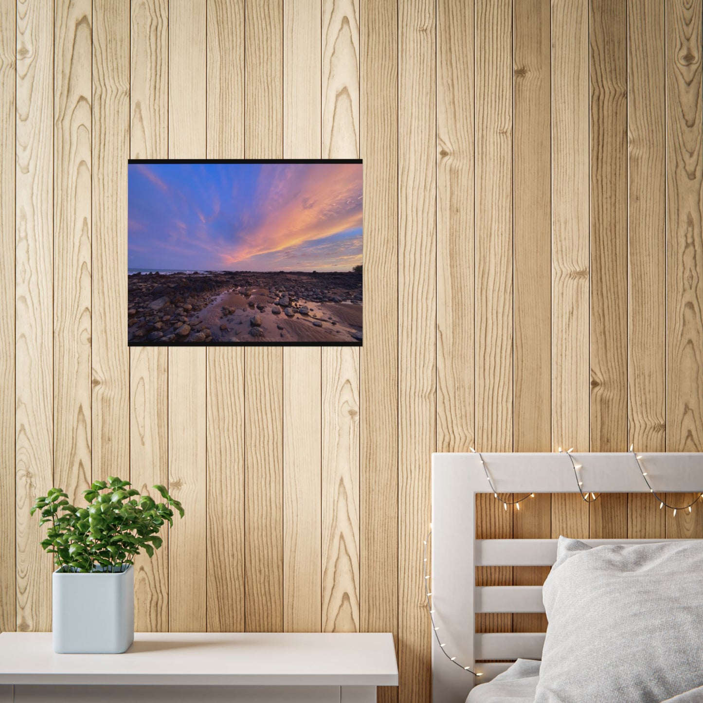 Serene Sunset Unframed Poster - Coastal Landscape Art for Home Decor