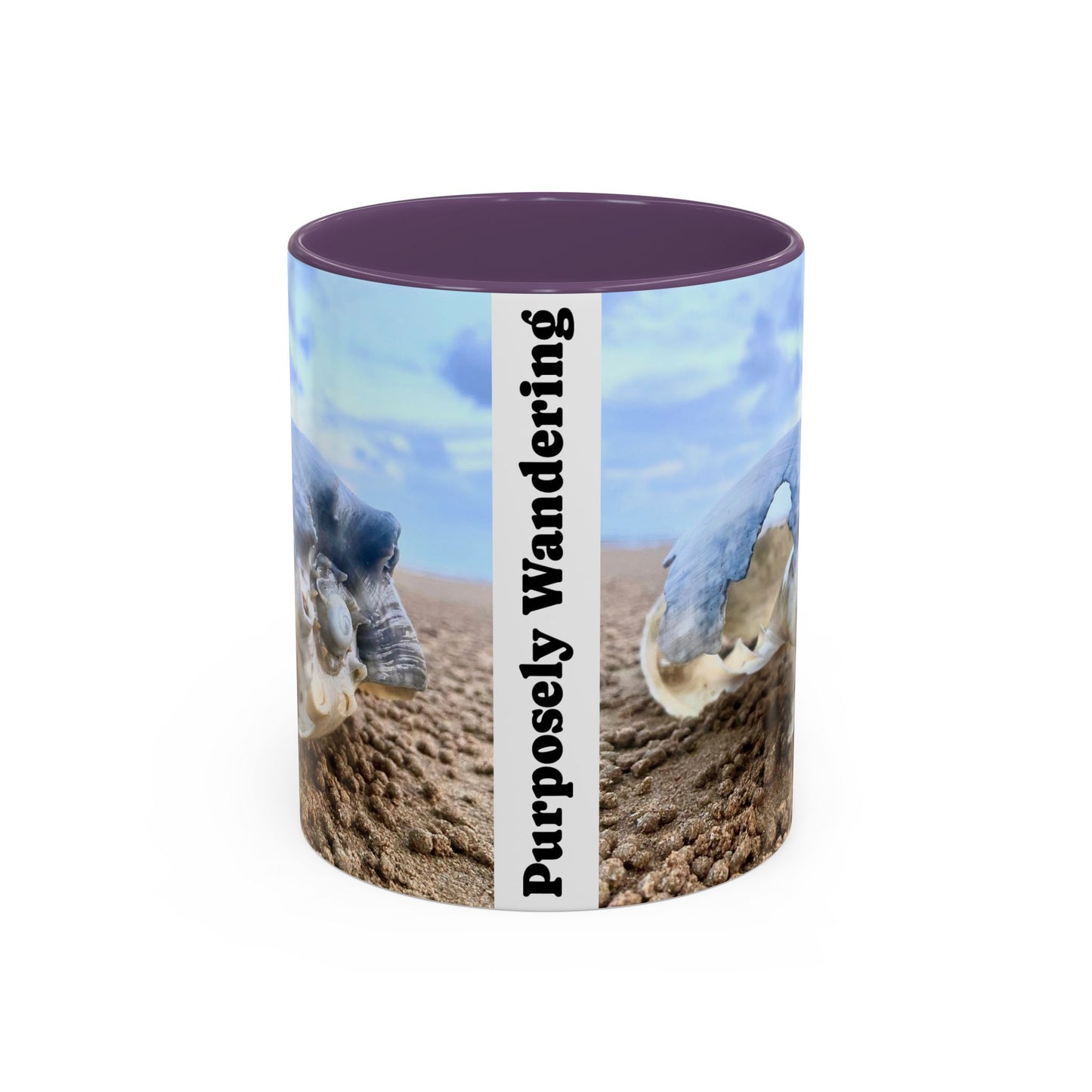 Purposely Wandering Shell Coffee Mug - Beach Vibes | Perfect Gift for Nature Lovers
