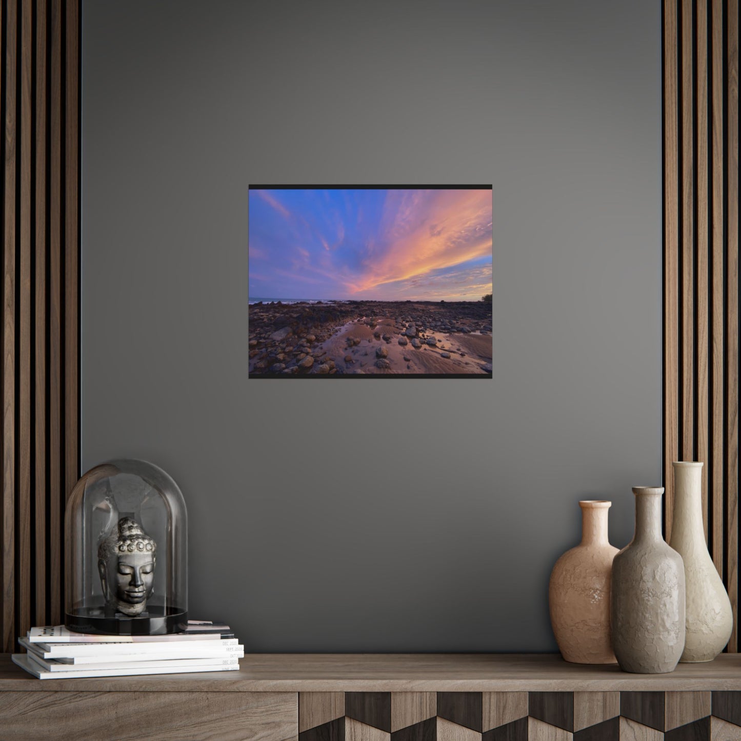 Serene Sunset Unframed Poster - Coastal Landscape Art for Home Decor