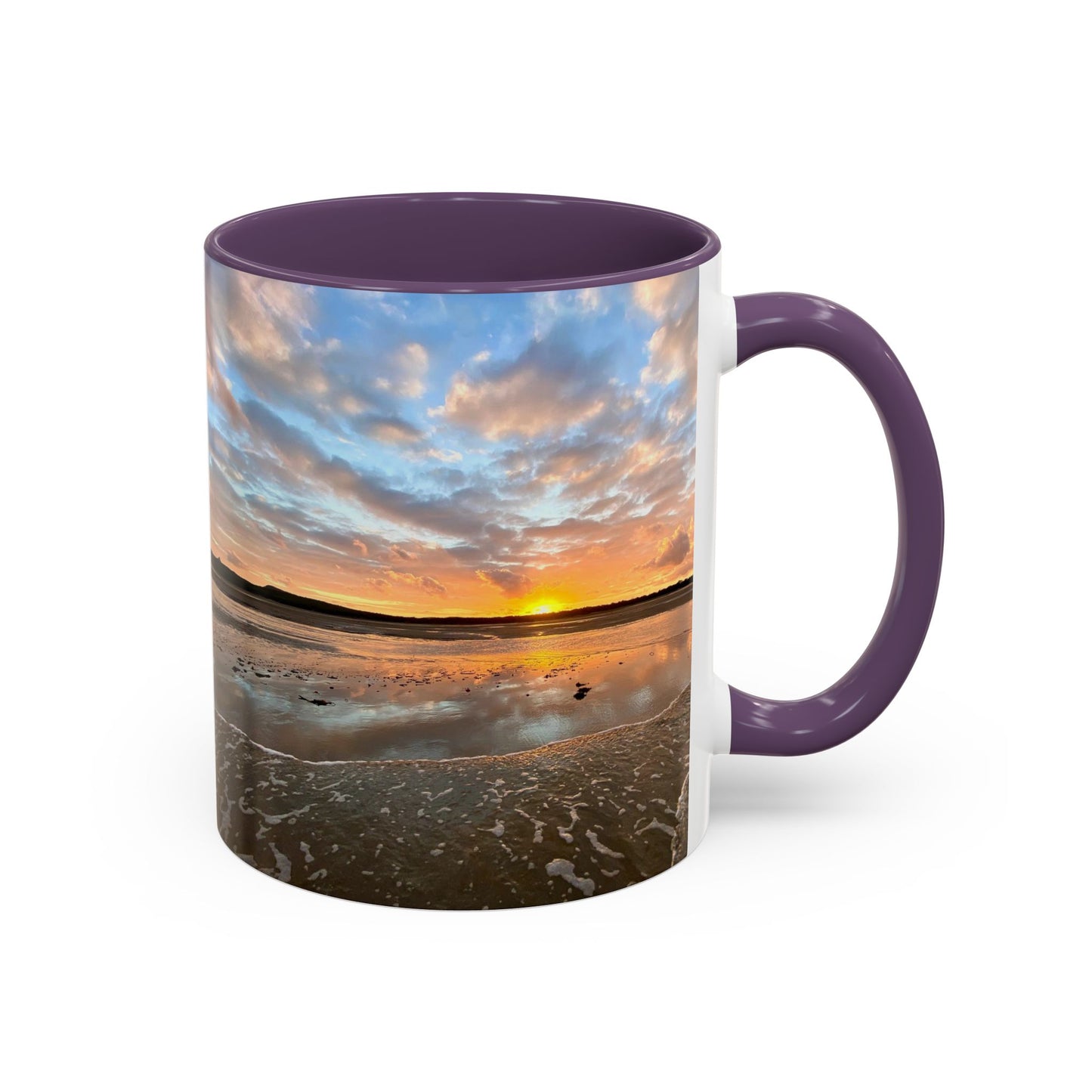 Purposely Wandering Coffee Mug - 11oz & 15oz with Sunset Beach Design