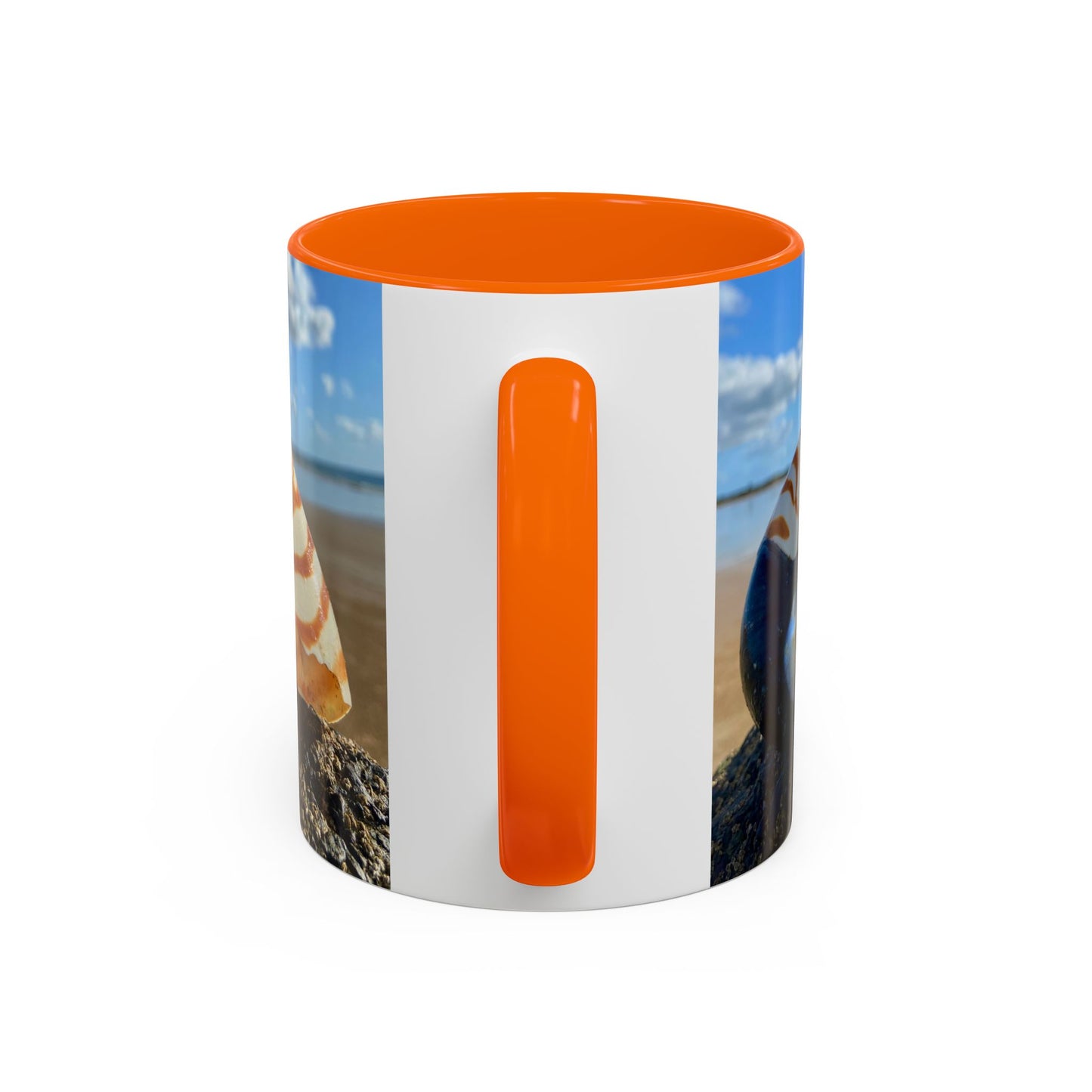 Beach-Inspired Accent Coffee Mug - 'Purposely Wandering' Design