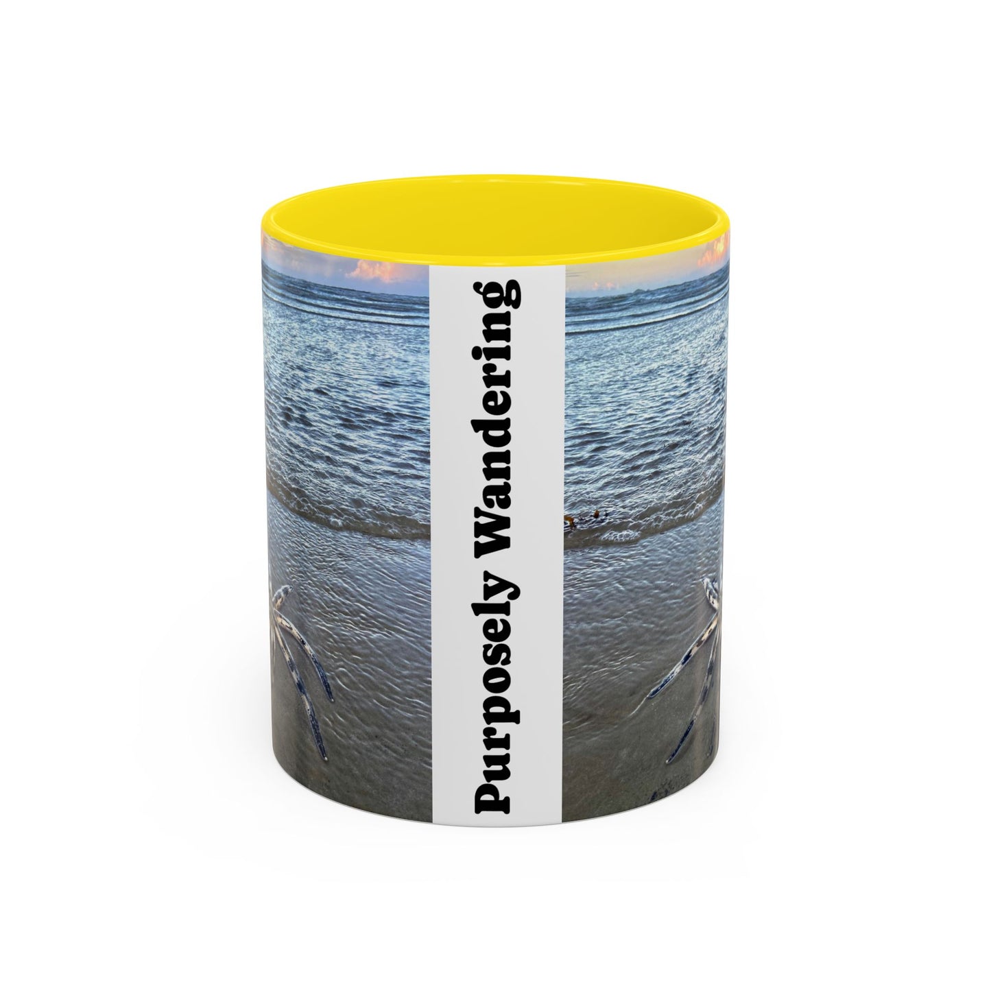 Purposely Wandering Accent Coffee Mug - 11oz & 15oz Ocean Vibe Mug for Beach Lovers