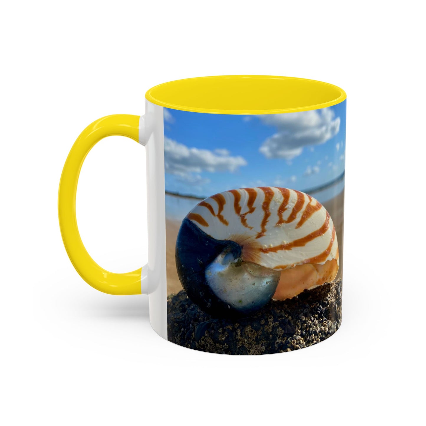 Beach-Inspired Accent Coffee Mug - 'Purposely Wandering' Design