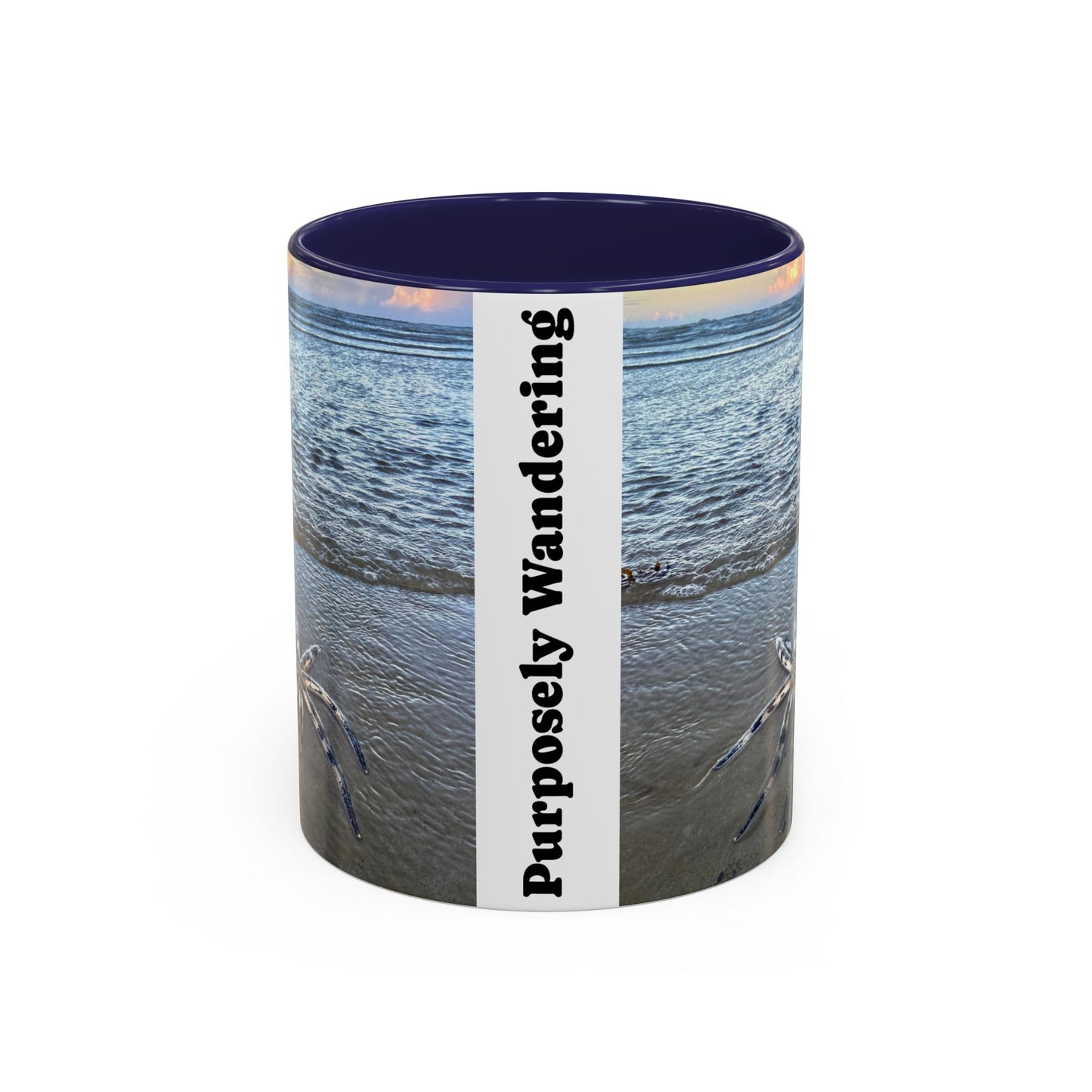 Purposely Wandering Accent Coffee Mug - 11oz & 15oz Ocean Vibe Mug for Beach Lovers
