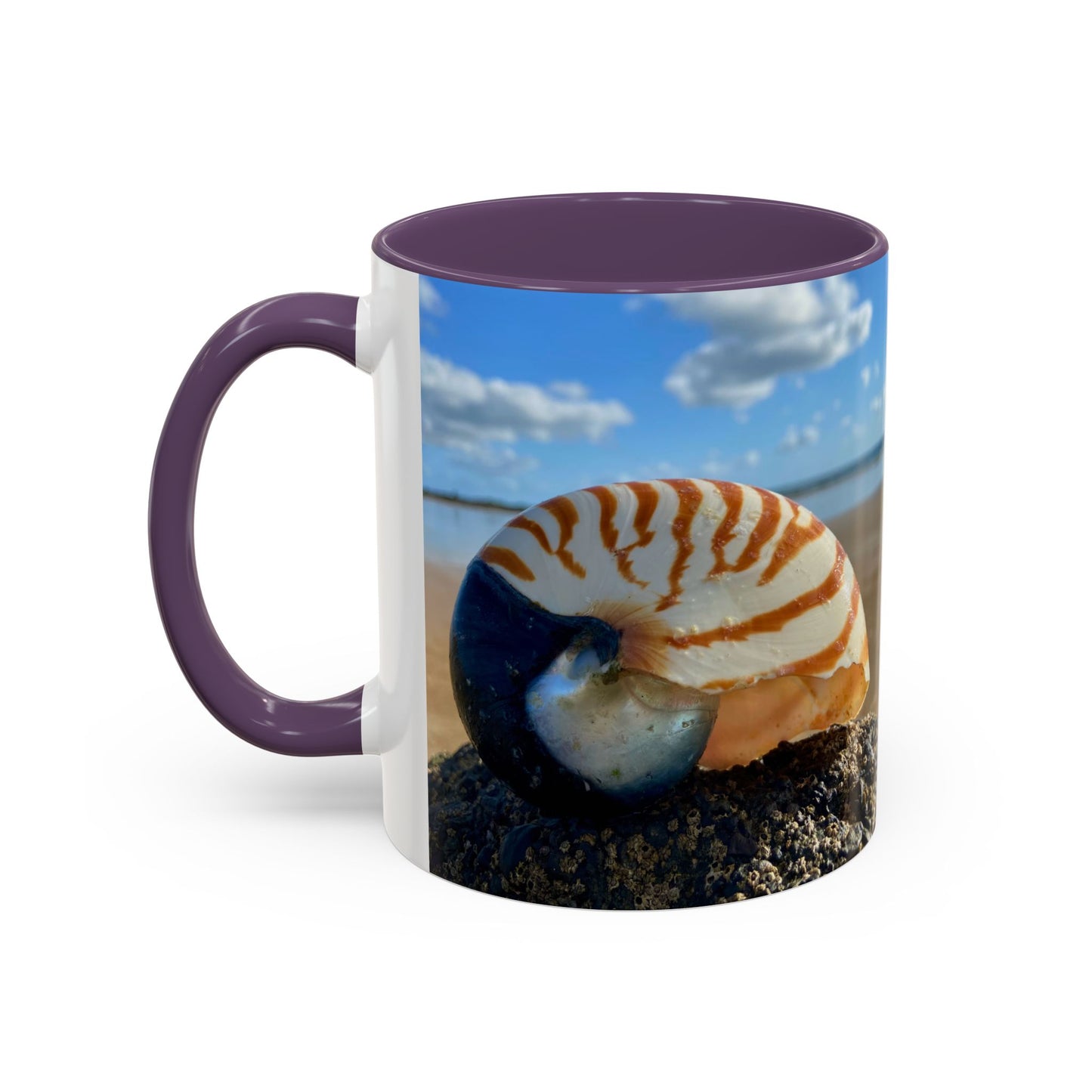 Beach-Inspired Accent Coffee Mug - 'Purposely Wandering' Design