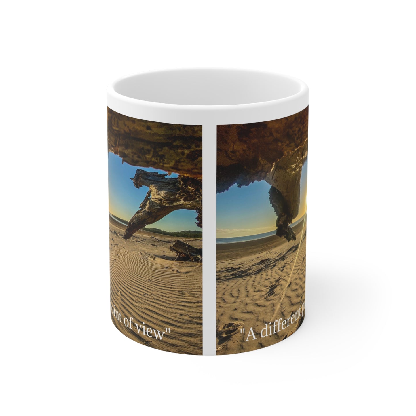 “A different point of view” White Ceramic Mug, 11oz