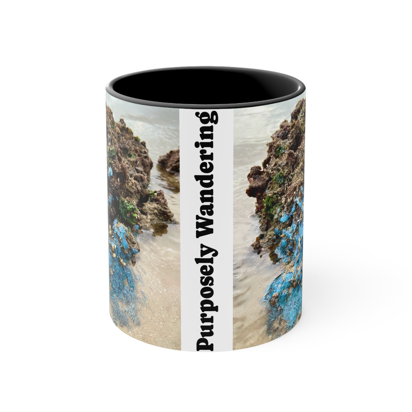 Purposefully Wandering Colorful Accent Mug - 11oz Ocean-Inspired Coffee Cup