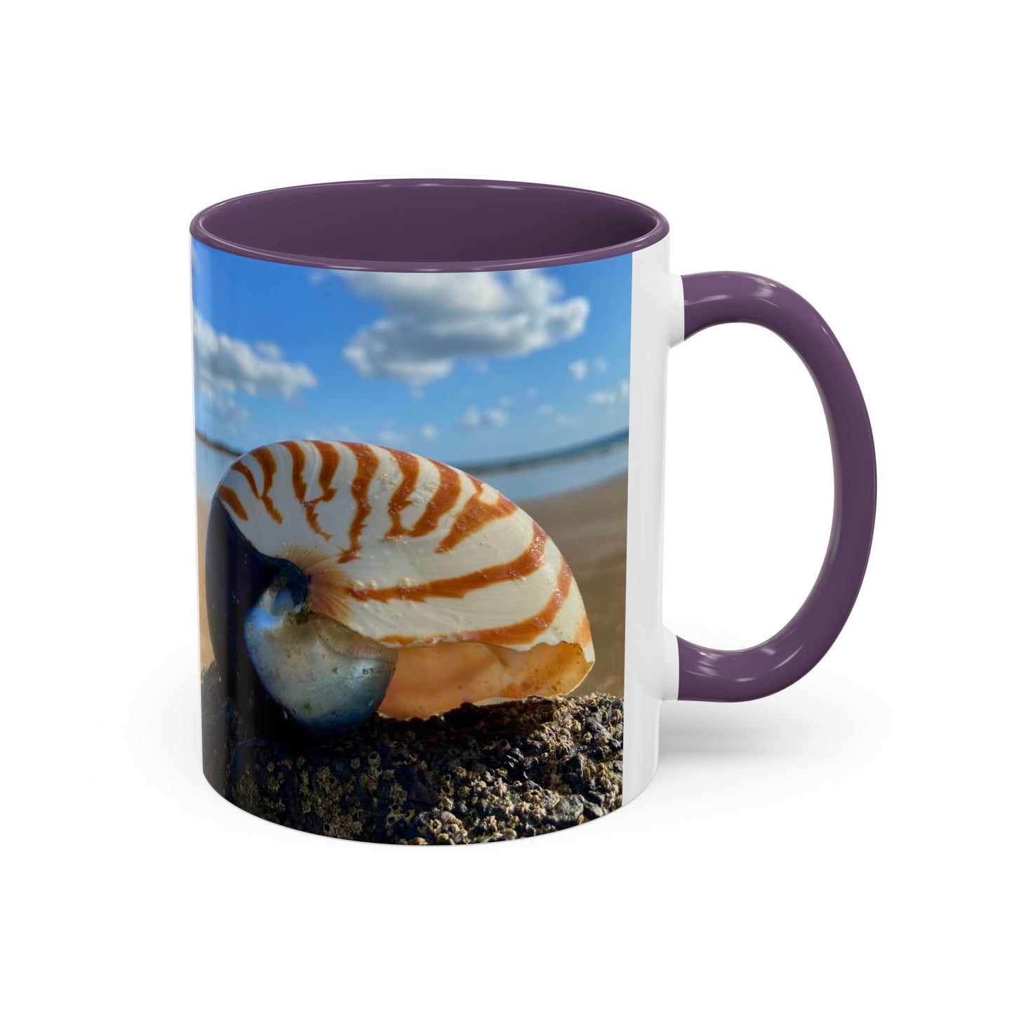 Beach-Inspired Accent Coffee Mug - 'Purposely Wandering' Design