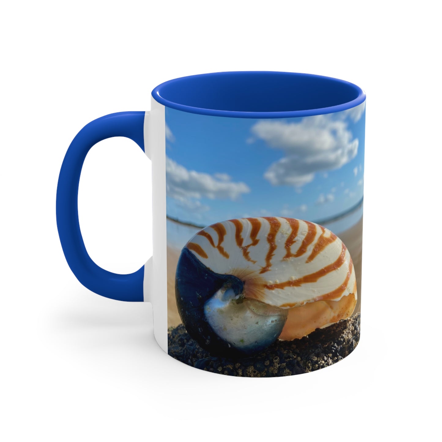Colorful Nautilus Mug - Purposefully Wandering - 11oz Coffee Cup for Beach Lovers
