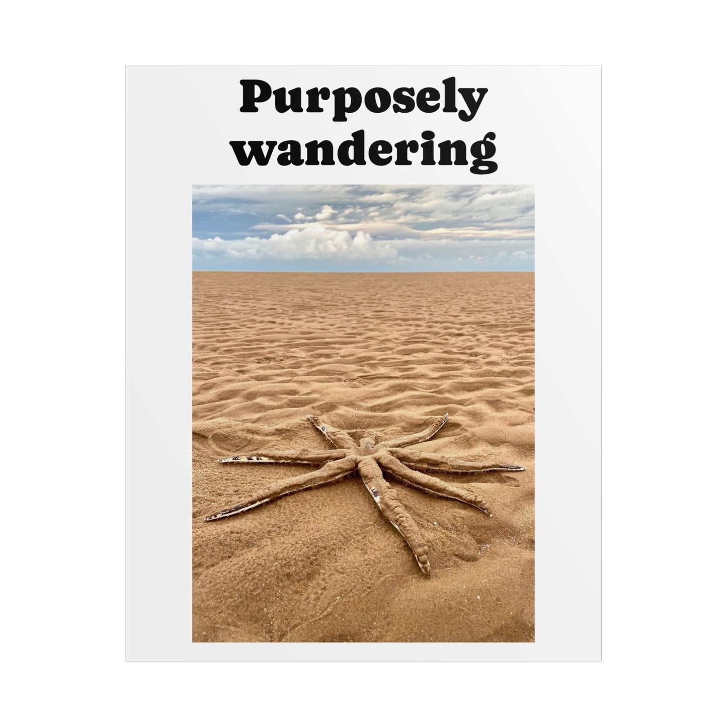 Purposeful Wandering Unframed Poster - Minimalist Wall Art for Beach Vibes