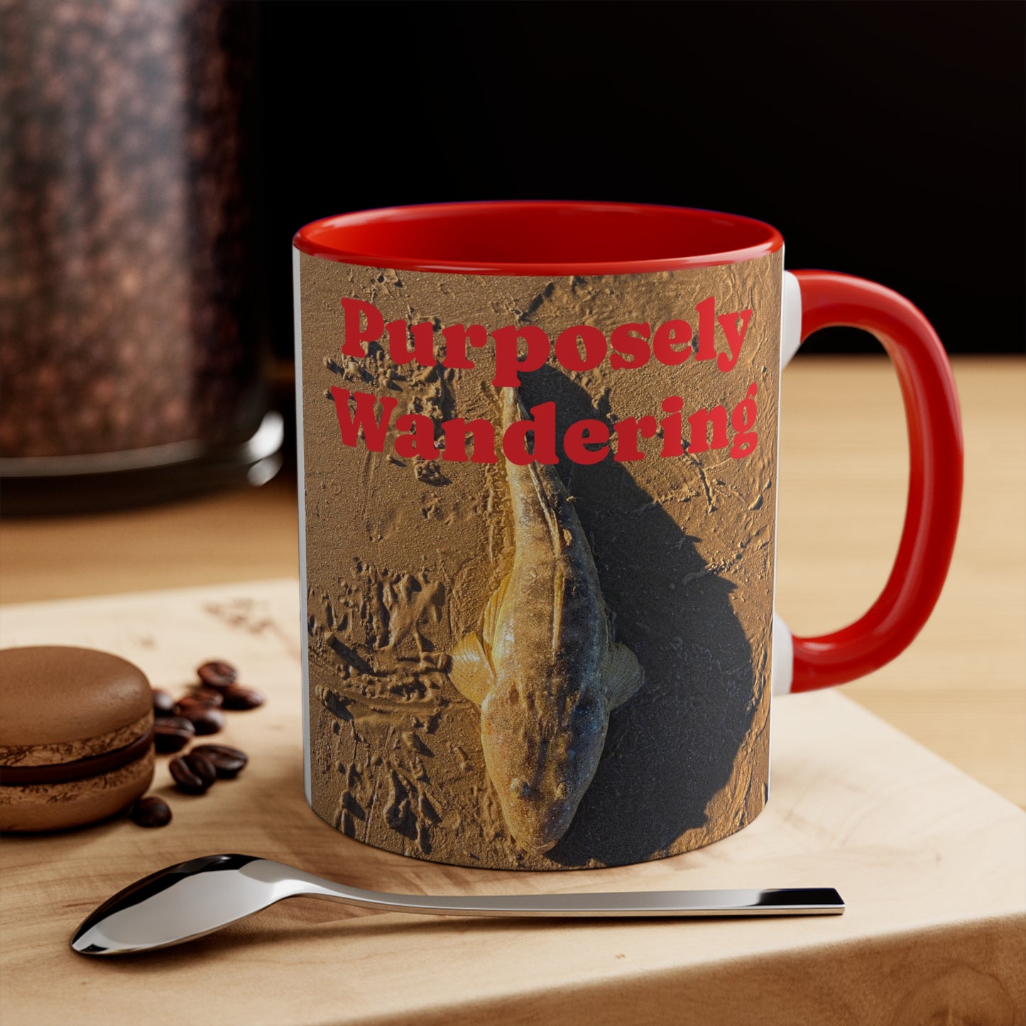 Fishing range- AUD PRINT Colorful Accent Mugs, 11oz