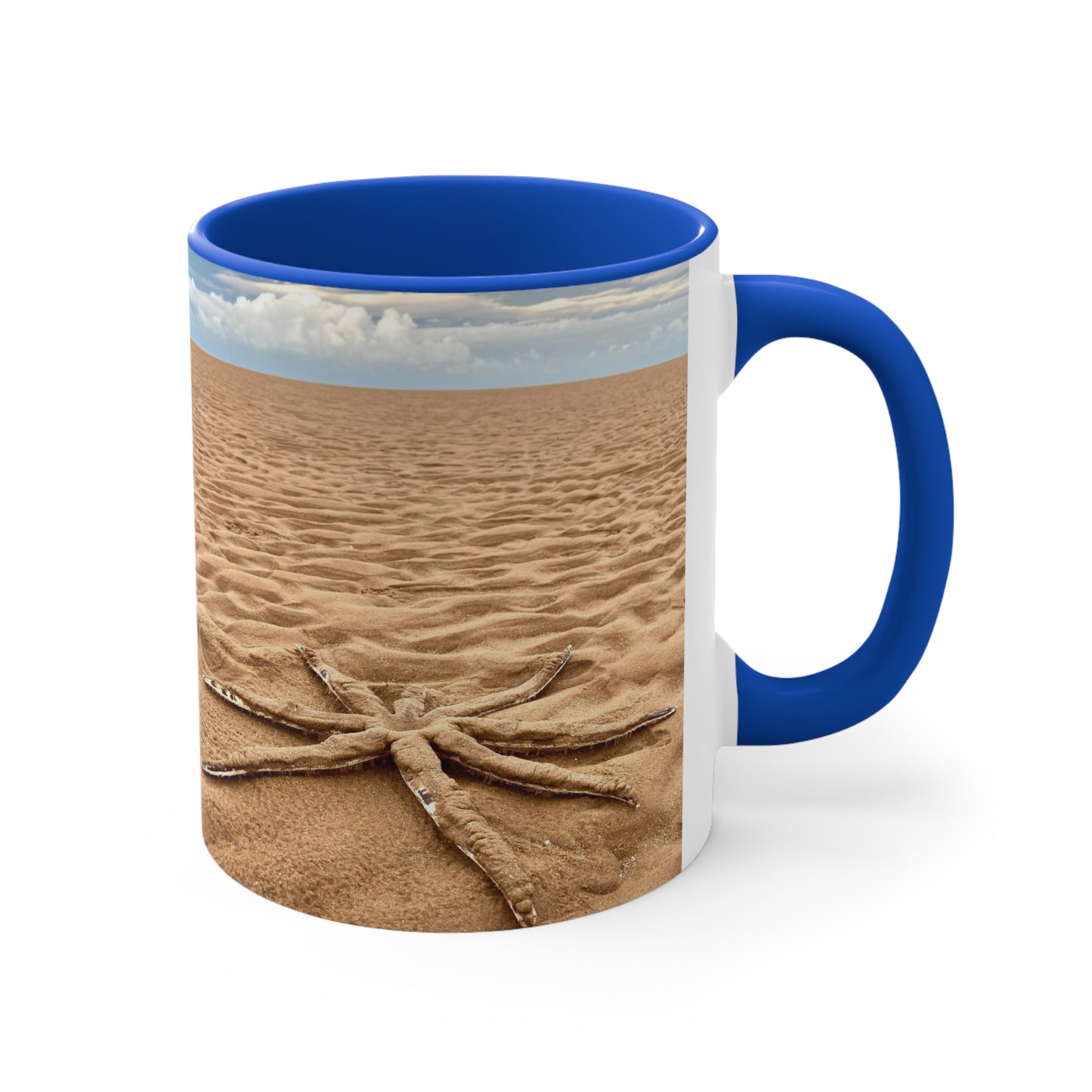 Purposely Wandering 11oz Colorful Accent Mug - Beach Vibes for Adventure Lovers