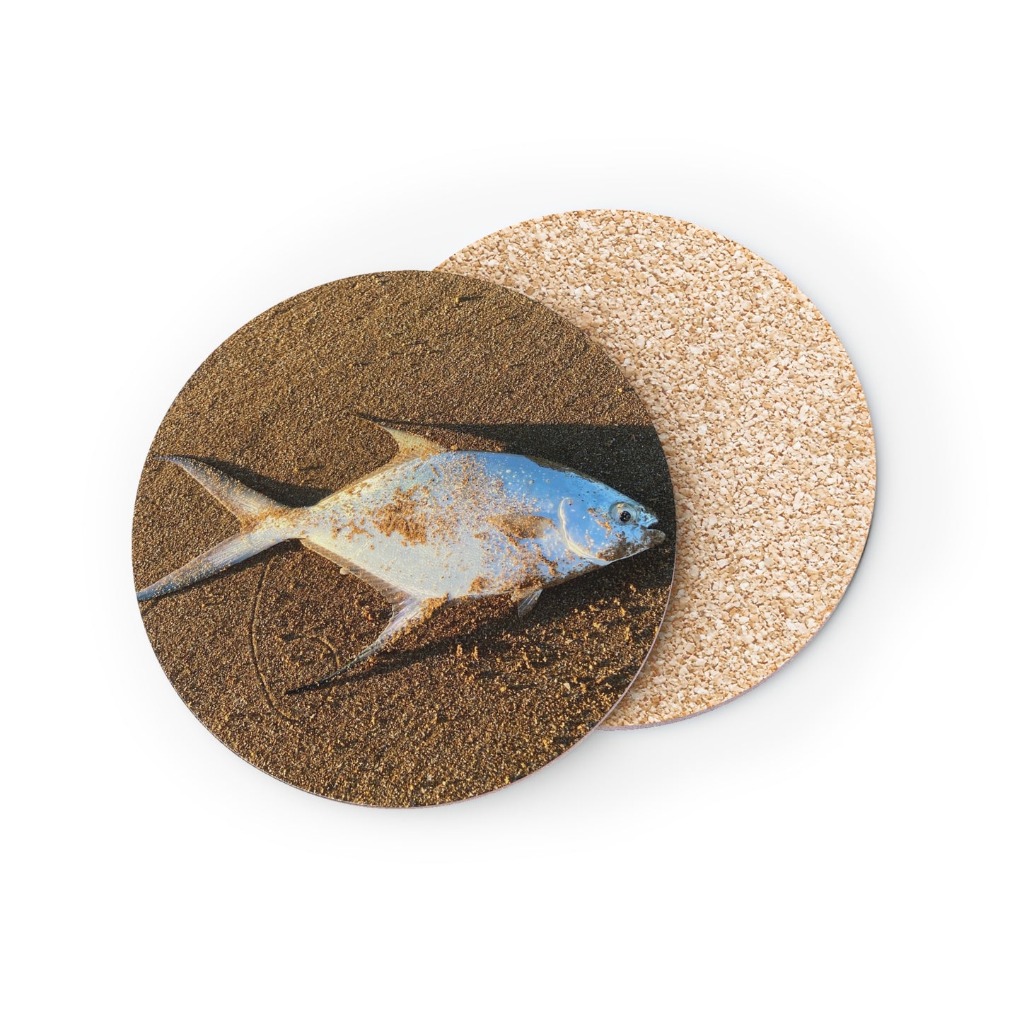 Beach Vibe Coasters with Dart Fish Design - Perfect for Summer Gatherings & Coastal Decor