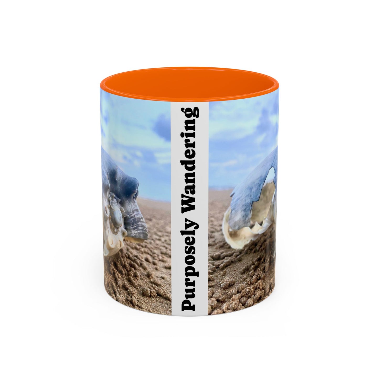 Purposely Wandering Shell Coffee Mug - Beach Vibes | Perfect Gift for Nature Lovers