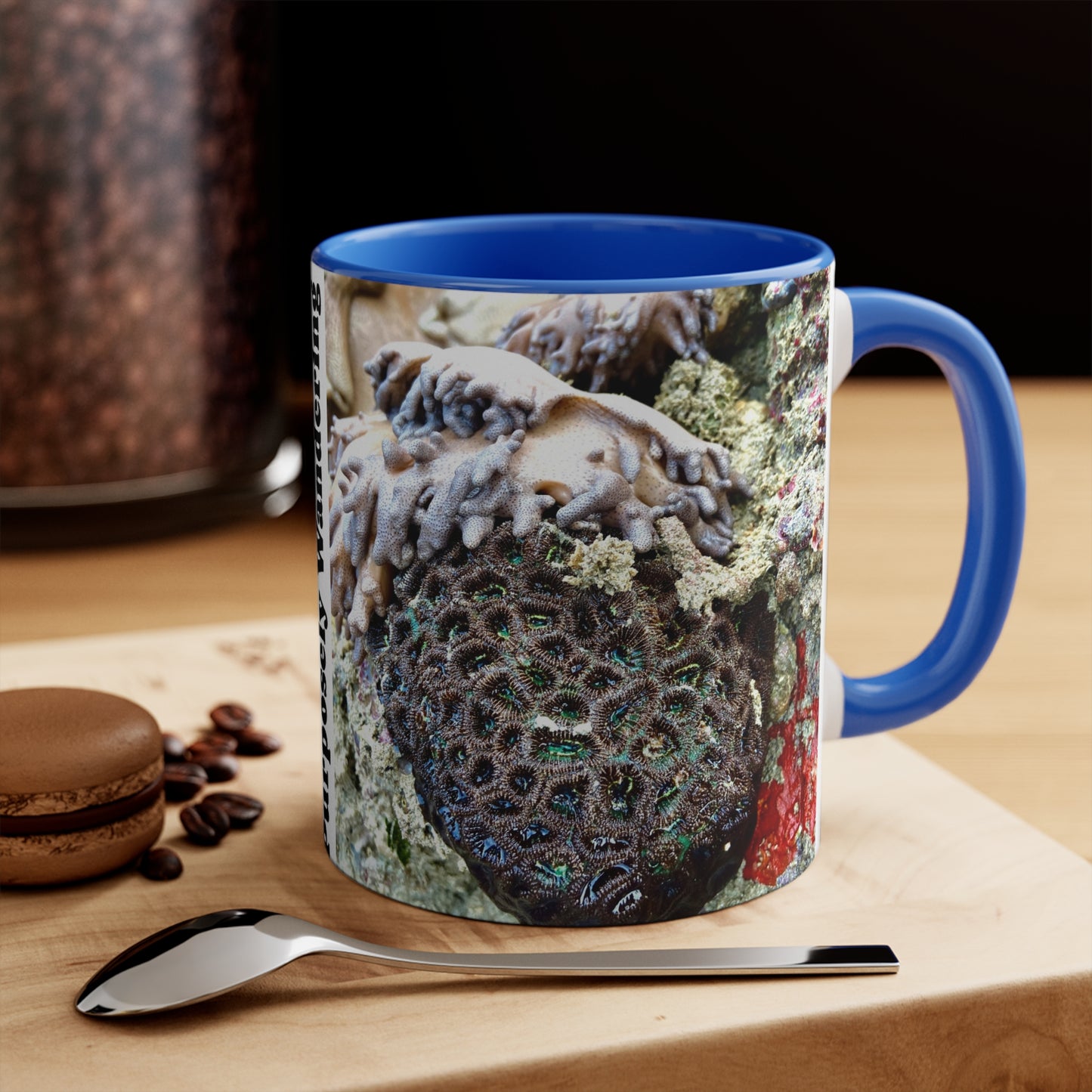 Purposely Wandering Coral Accent Mug - 11oz Colorful Coffee Cup