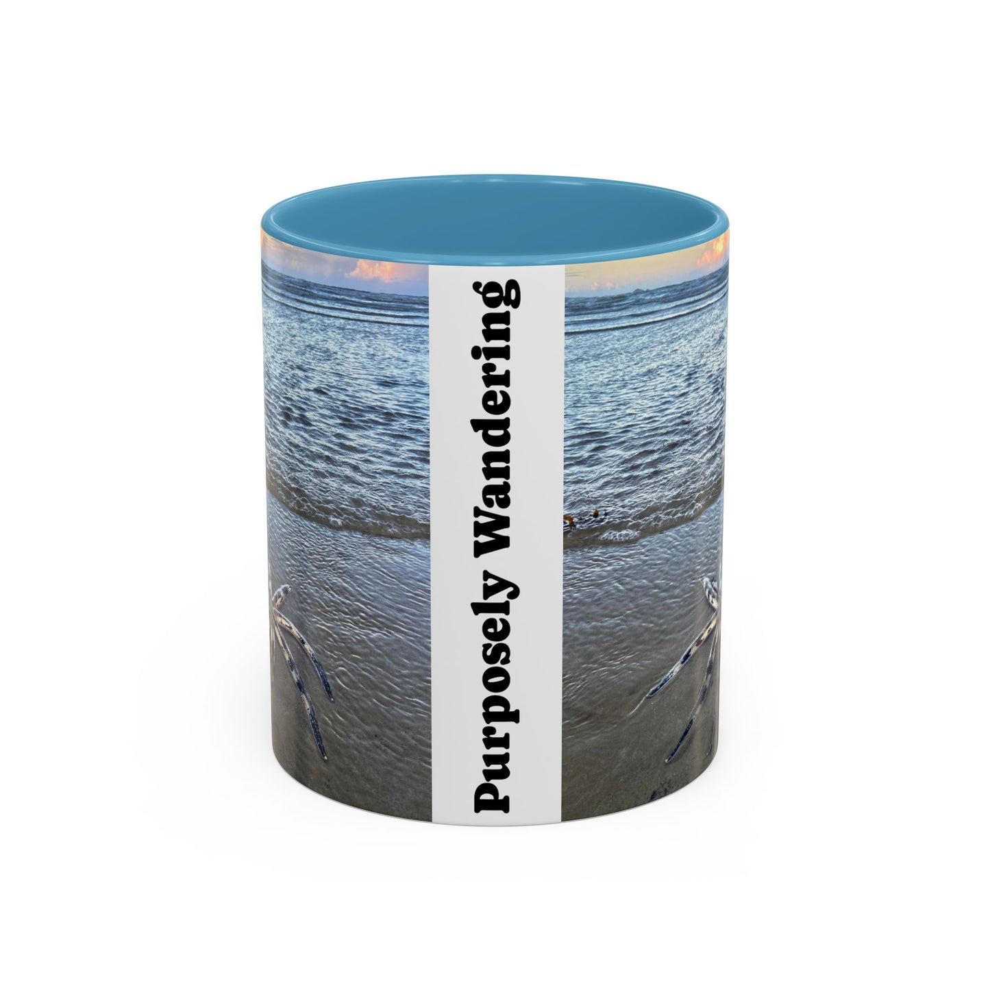Purposely Wandering Accent Coffee Mug - 11oz & 15oz Ocean Vibe Mug for Beach Lovers