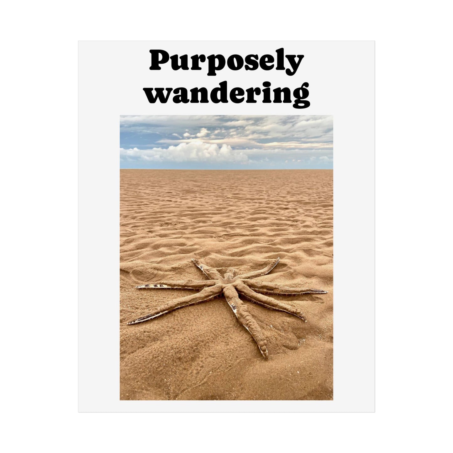 Purposeful Wandering Unframed Poster - Minimalist Wall Art for Beach Vibes