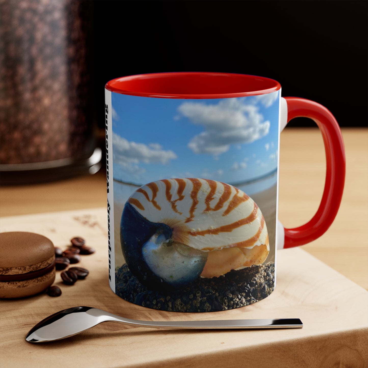 Colorful Nautilus Mug - Purposefully Wandering - 11oz Coffee Cup for Beach Lovers
