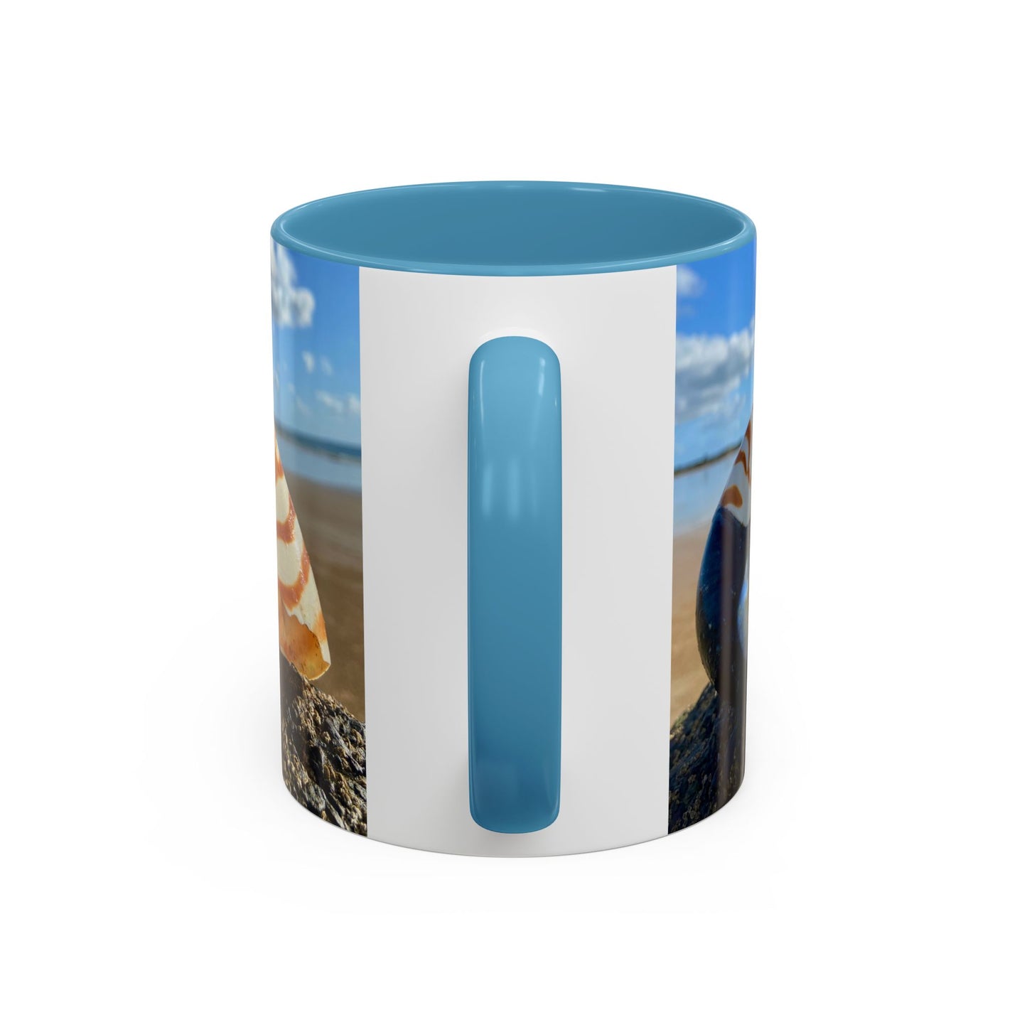 Beach-Inspired Accent Coffee Mug - 'Purposely Wandering' Design