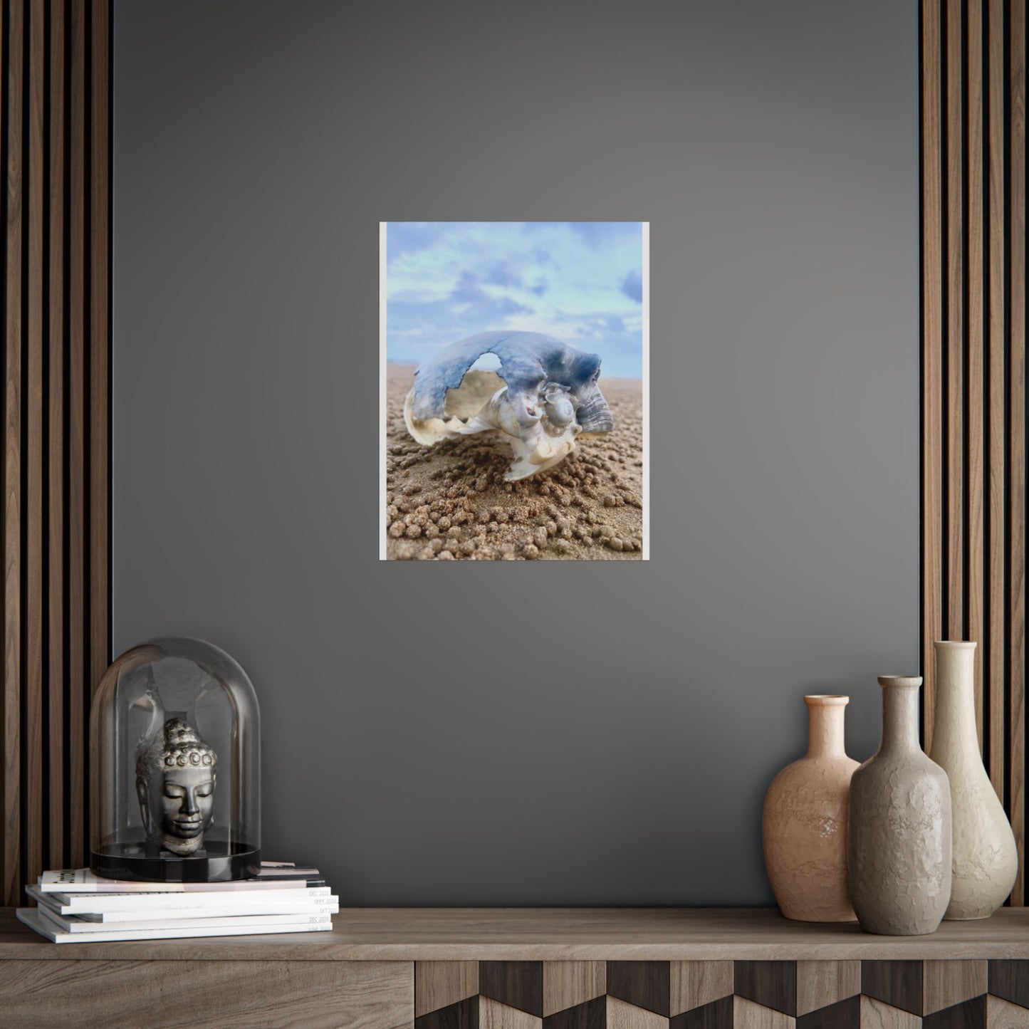 Coastal Marine Life Unframed Poster - Seashell Photography for Beach Lovers and Home Decor