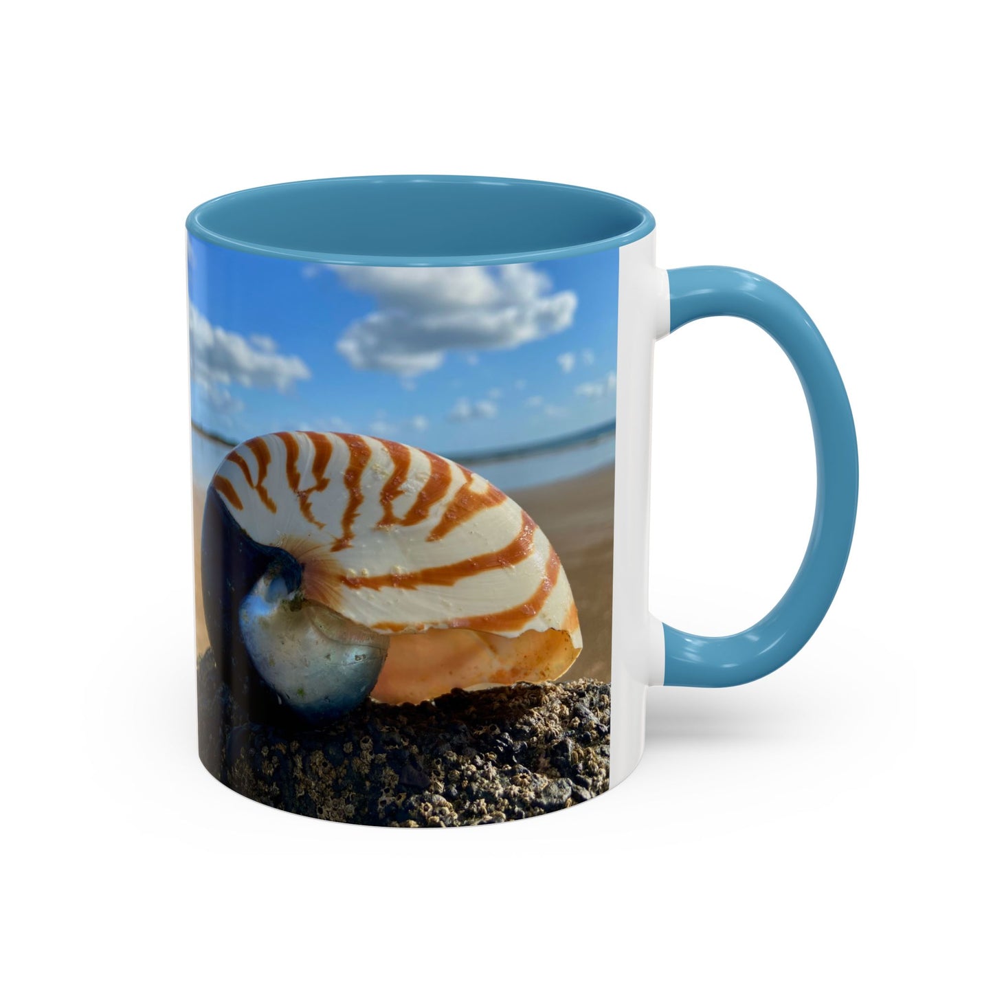 Beach-Inspired Accent Coffee Mug - 'Purposely Wandering' Design
