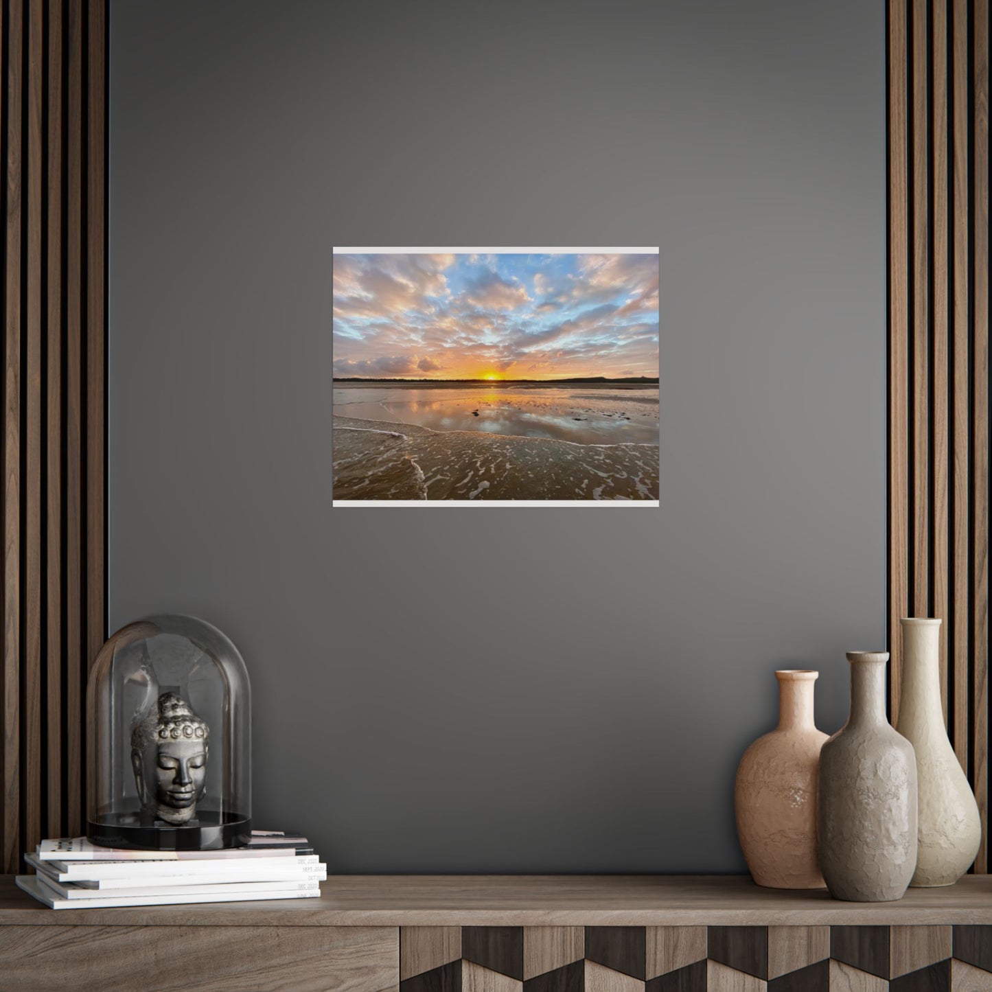 Serene Sunset Unframed Poster - Beach Vibes Wall Art for Nature Lovers