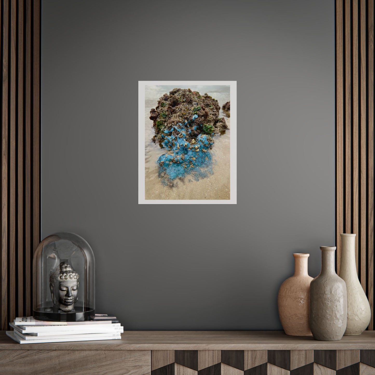 Coastal Serenity Unframed Poster - Ocean Rock Art Print for Beach Lovers