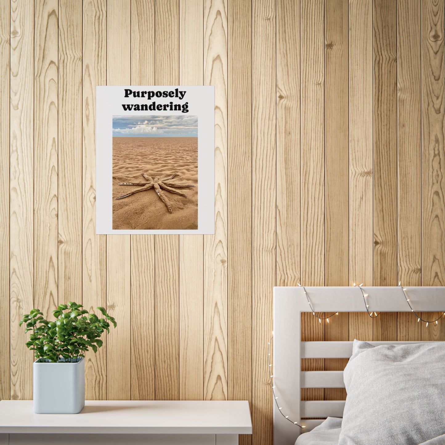 Purposeful Wandering Unframed Poster - Minimalist Wall Art for Beach Vibes