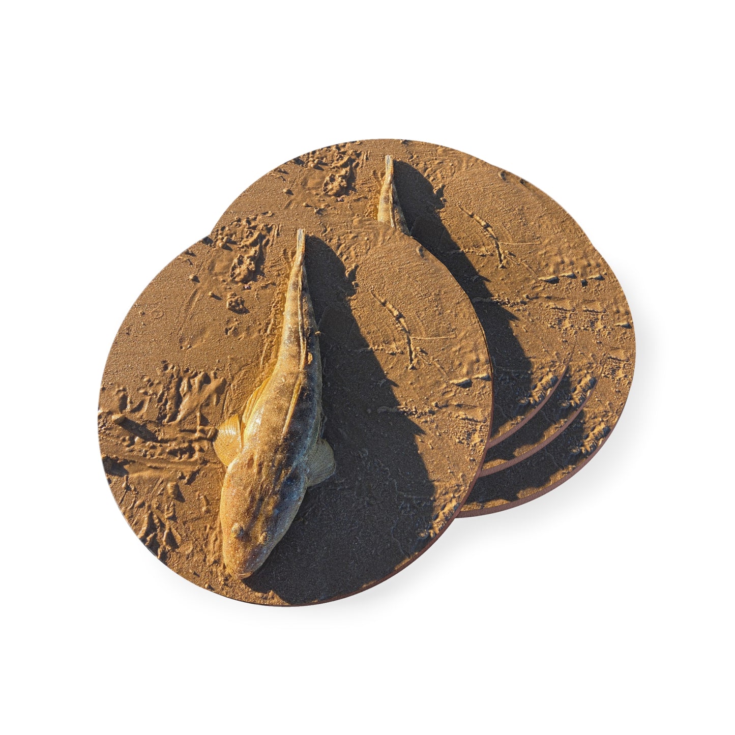 Fishing-Inspired Flathead Coasters - Eco-Friendly Home Décor