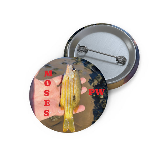Fishing- Moses Perch Pin Button #2
