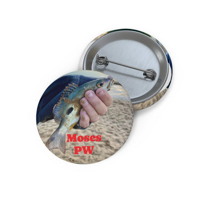 Fishing- Moses Perch Pin Button #1