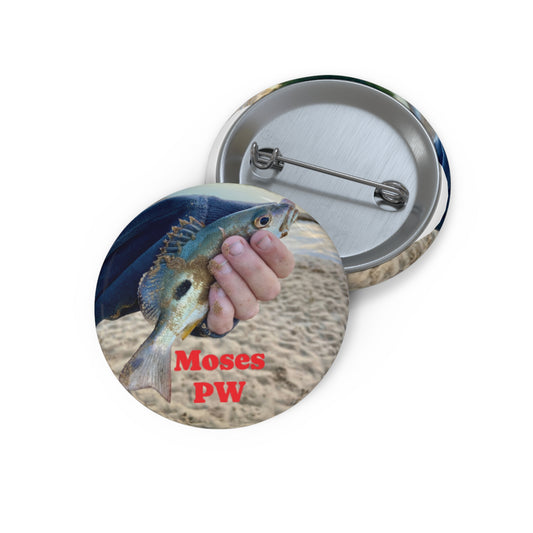 Fishing- Moses Perch Pin Button #1